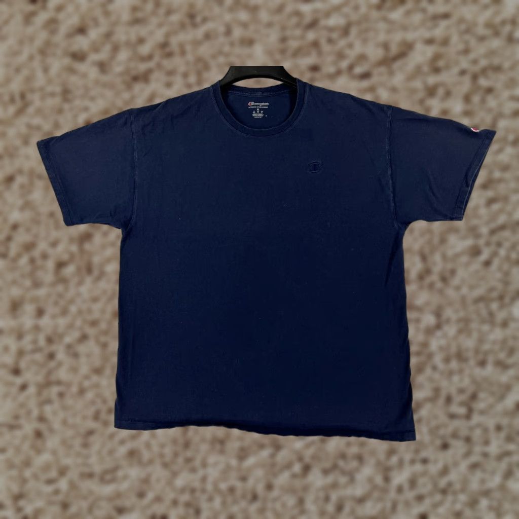 Champion Champion Shirt Mens XL Blue Crew Neck Short Sleeve 100% Cotton Sports Logo Retro All Seasons Breathable Athletic Men’s T-Shirt Size US XL / EU 56 / 4 - 1 Thumbnail