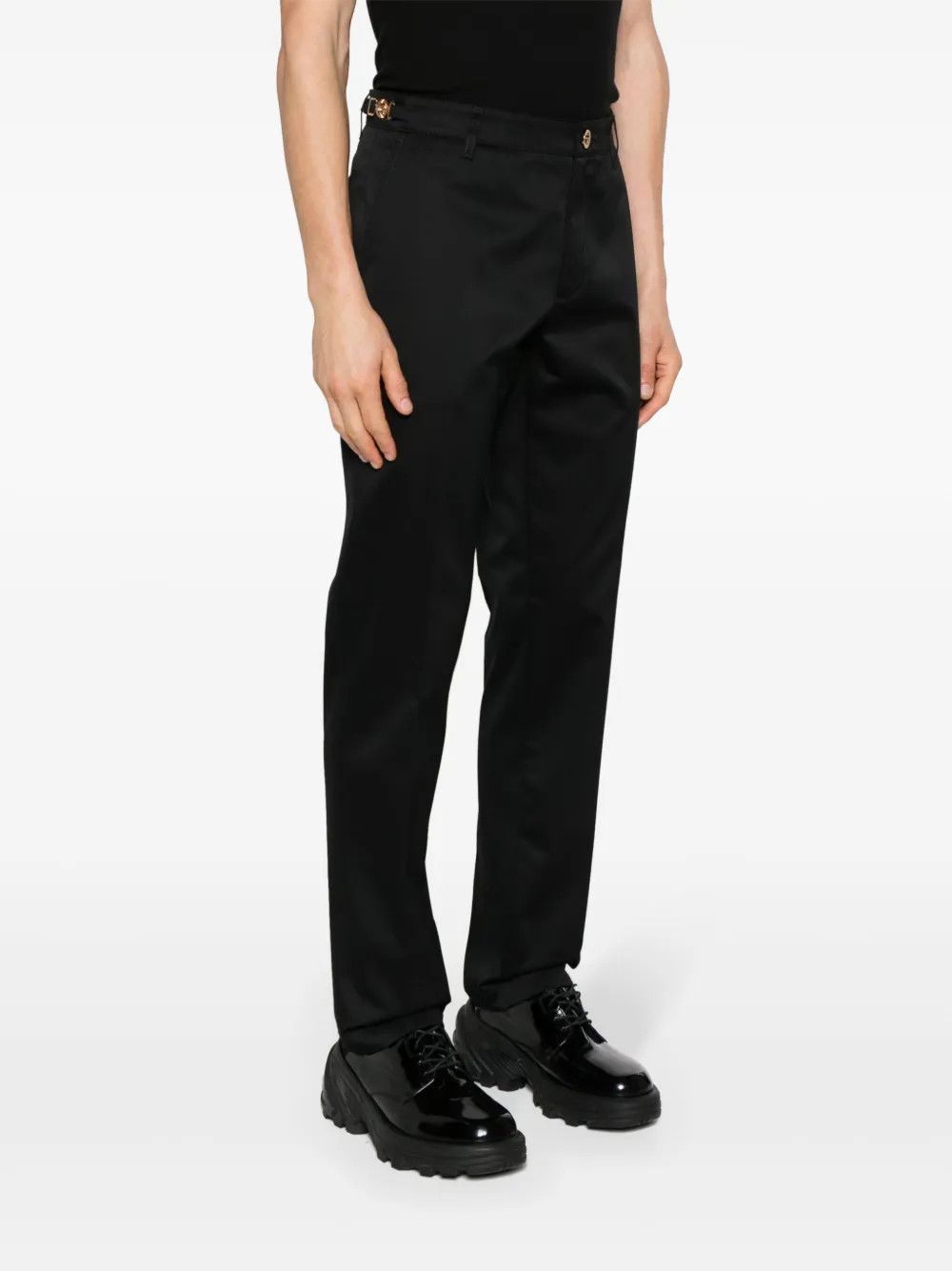 Versace o1y0425 Logo Casual Pant in Black Size US 32 / EU 48 - 3 Thumbnail