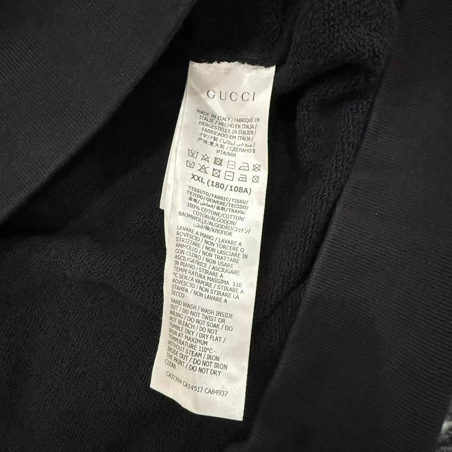 Gucci Gucci Black Colorful Logo Oversized Hoodie XXL Size US XXL / EU 58 / 5 - 4 Thumbnail