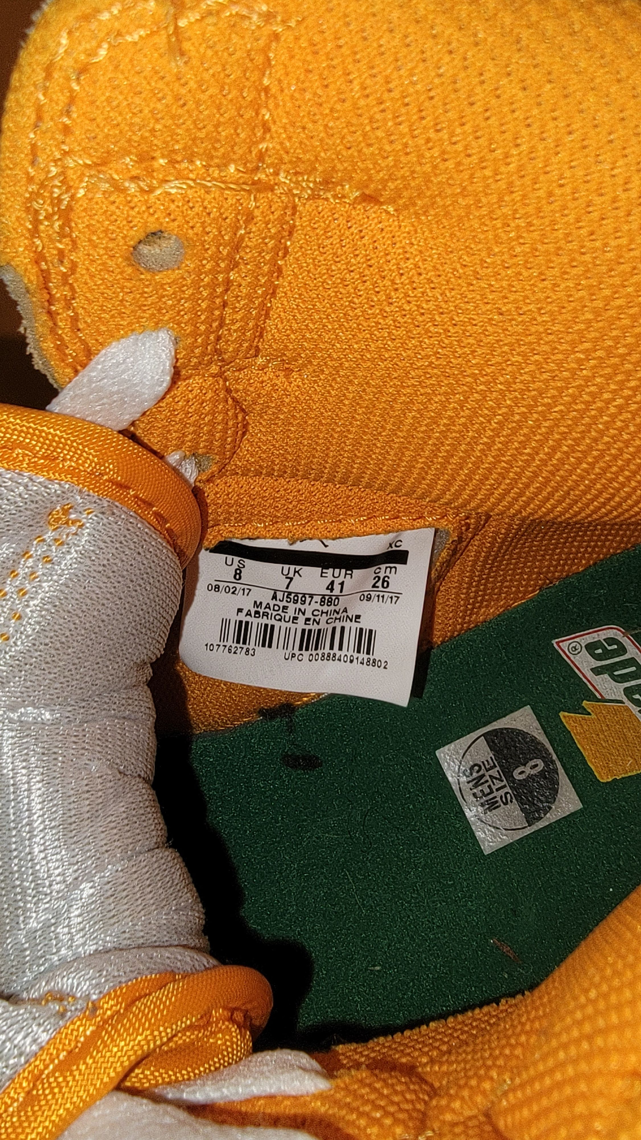 Gatorade × Nike Air Jordan 1 Retro High OG Gatorade "Orange Peel Size US 8 / EU 41 - 6 Thumbnail