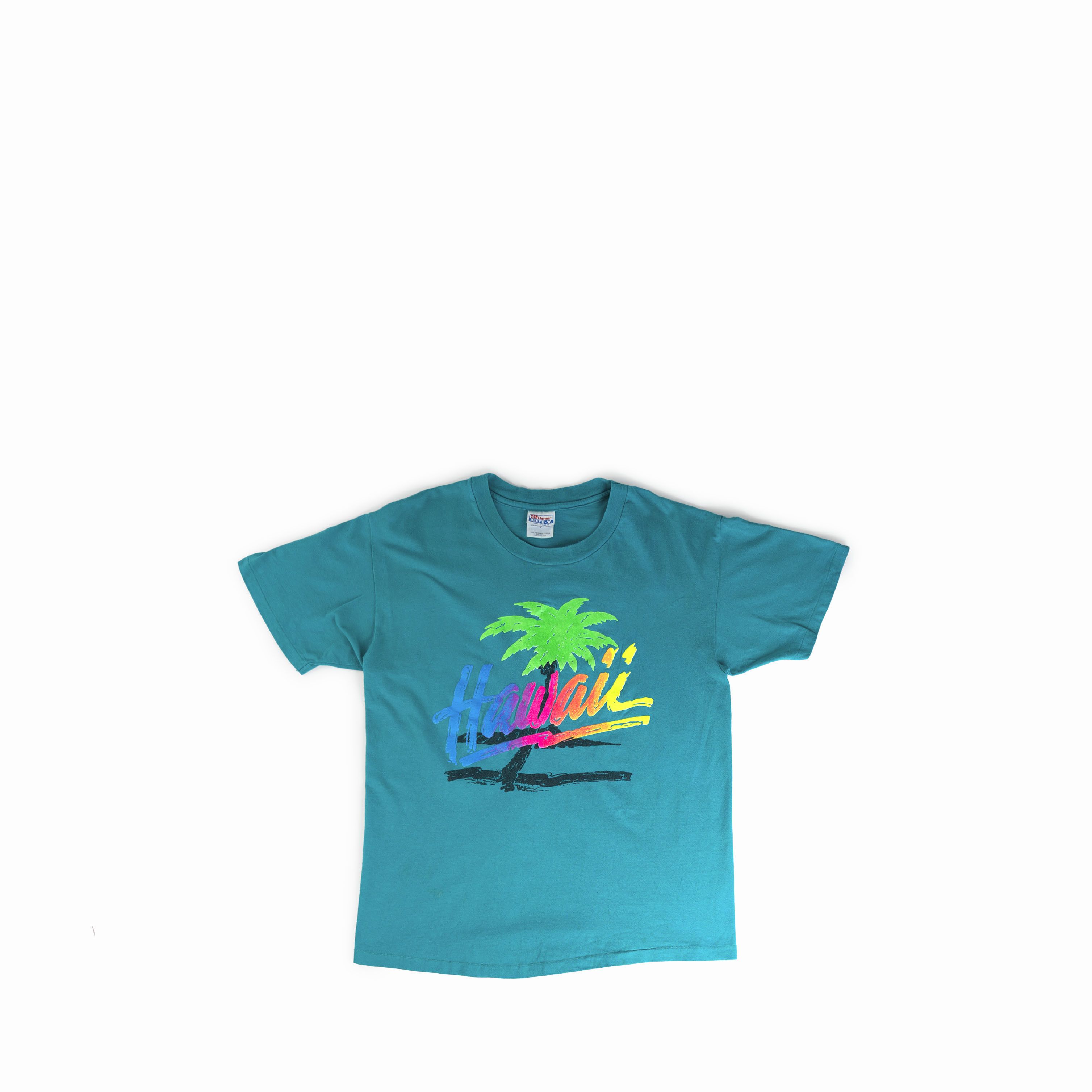 Vintage Vintage 1990's Hawaii Puff Print Tee Shirt Size US L / EU 52-54 / 3 - 1 Thumbnail