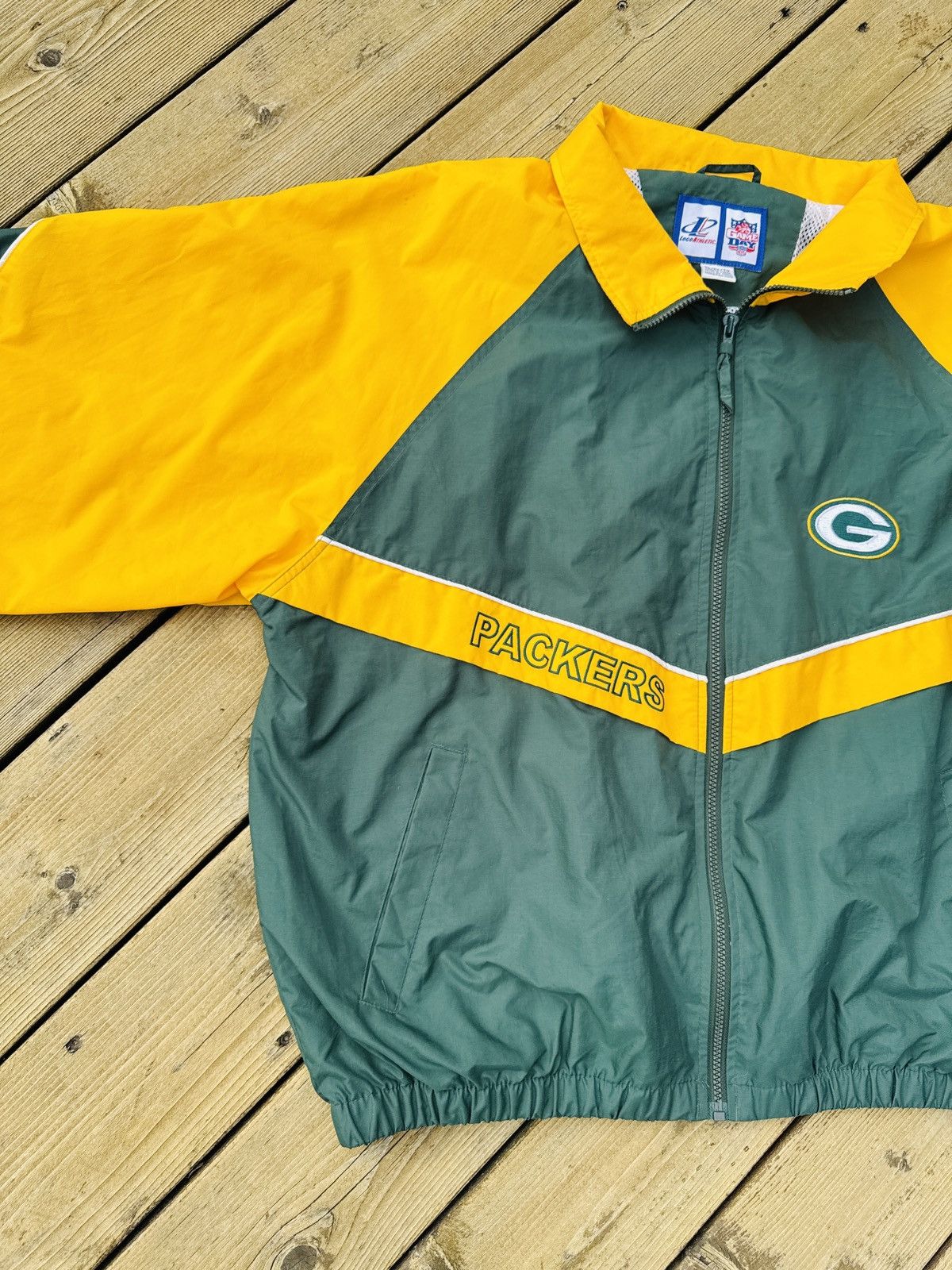 Logo Athletic Vintage 90s Green Bay Packers Logo Athletic Windbreaker Size US XL / EU 56 / 4 - 3 Thumbnail