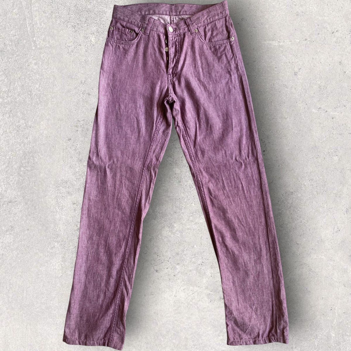 Helmut Lang 2000’s Archive Cotton Linen Denim Size US 30 / EU 46 - 1 Thumbnail
