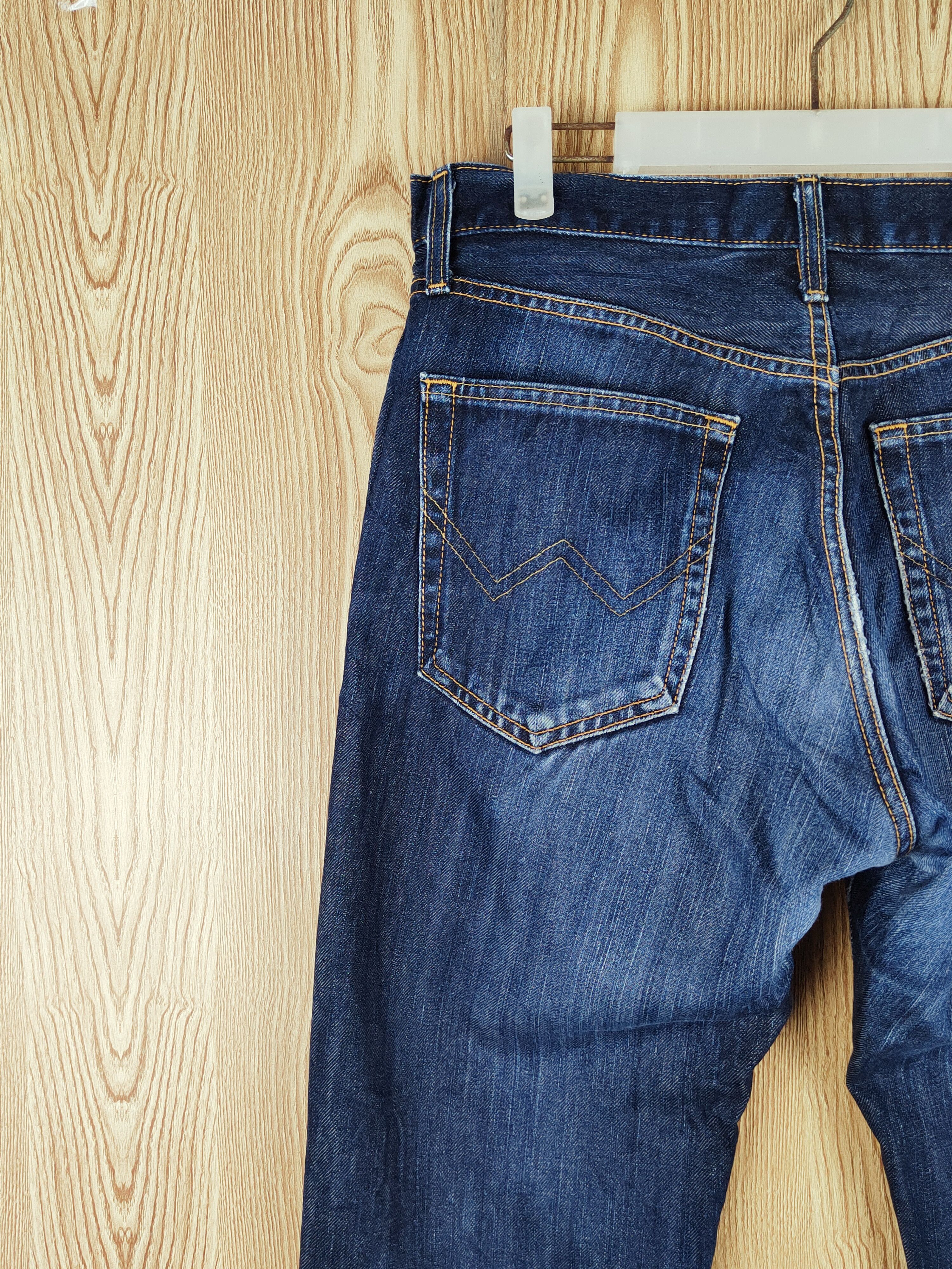 Edwin Edwin Dark Blue Distressed Ripped Jeans #S2683 Size US 31 - 10 Thumbnail
