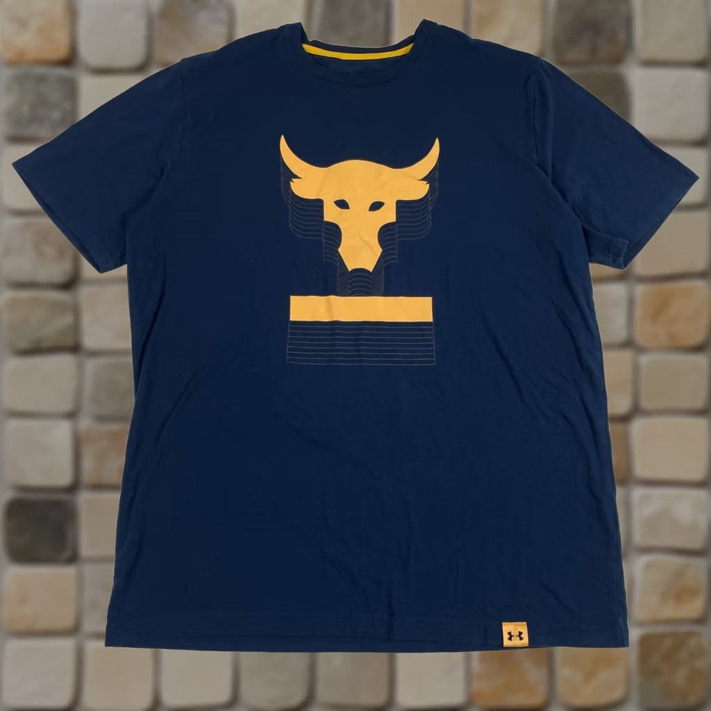 Under Armour Under Armour Shirt - Mens Large Blue Project Rock HeatGear Short Sleeve Size US L / EU 52-54 / 3 - 1 Thumbnail