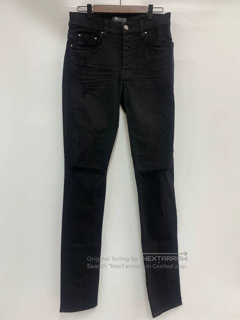 Amiri Size 30 Skinny jeans with holes in knees and small fe