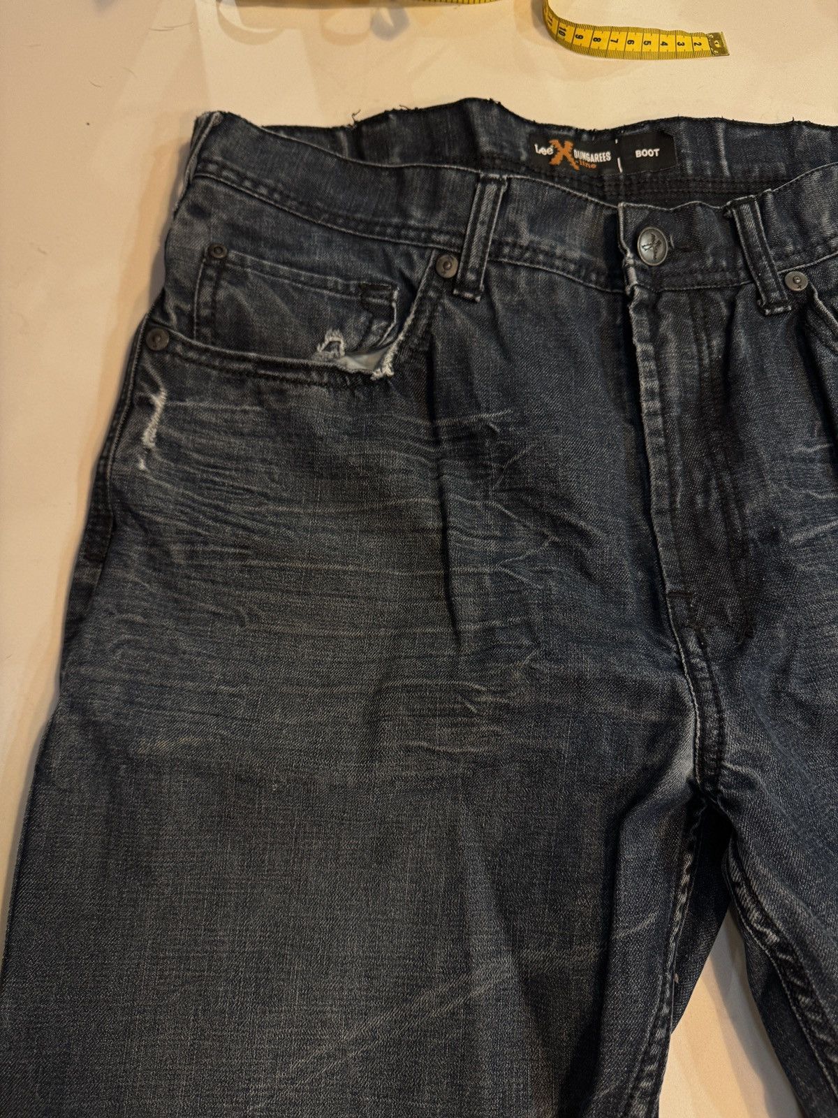 Lee Lee x dungarees bootcut dark wash denim Size US 34 / EU 50 - 2 Thumbnail