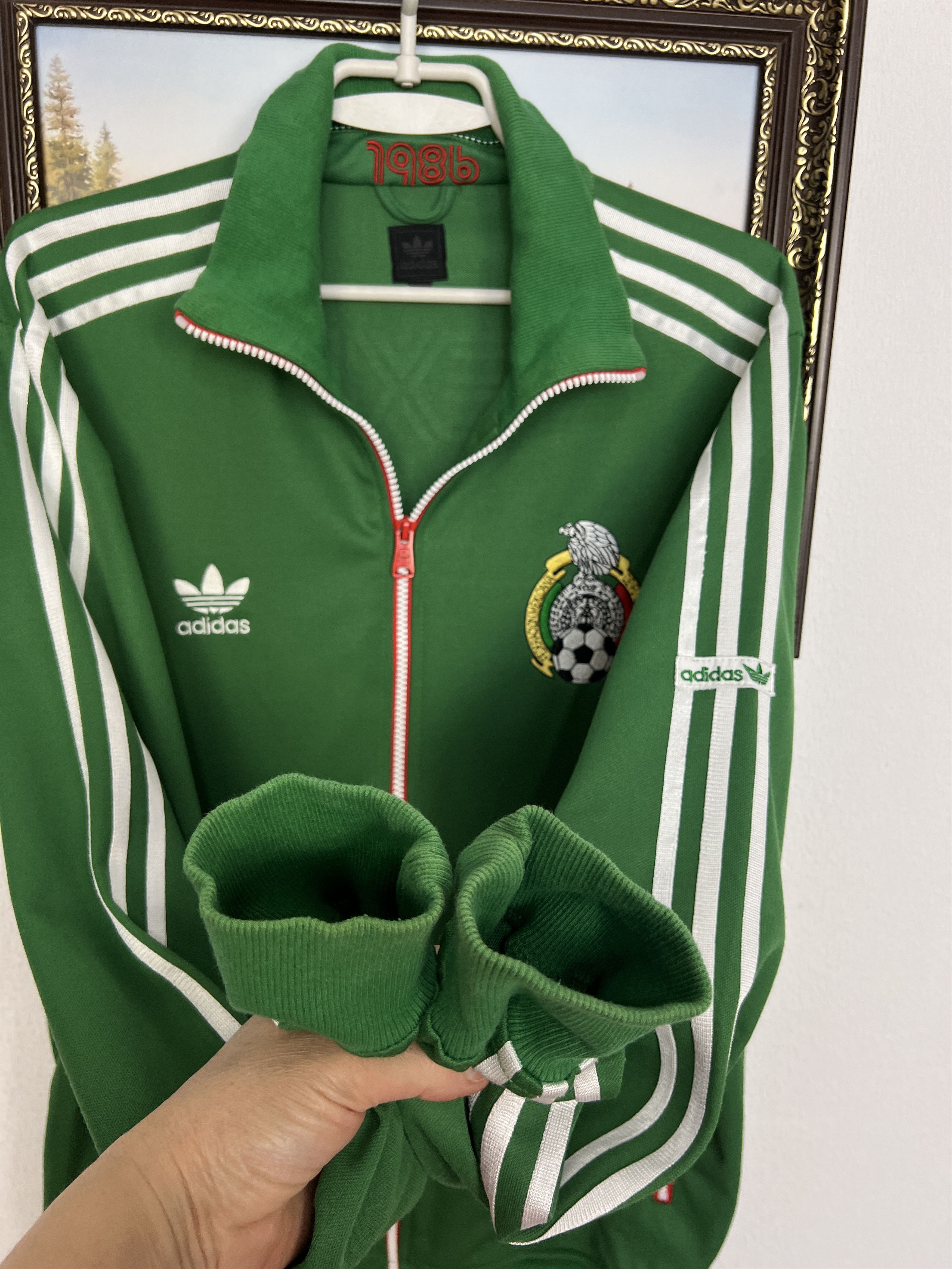 Adidas Originals Mexico World Cup Football Jacket Soccer Track Top Size US XL / EU 56 / 4 - 7 Thumbnail