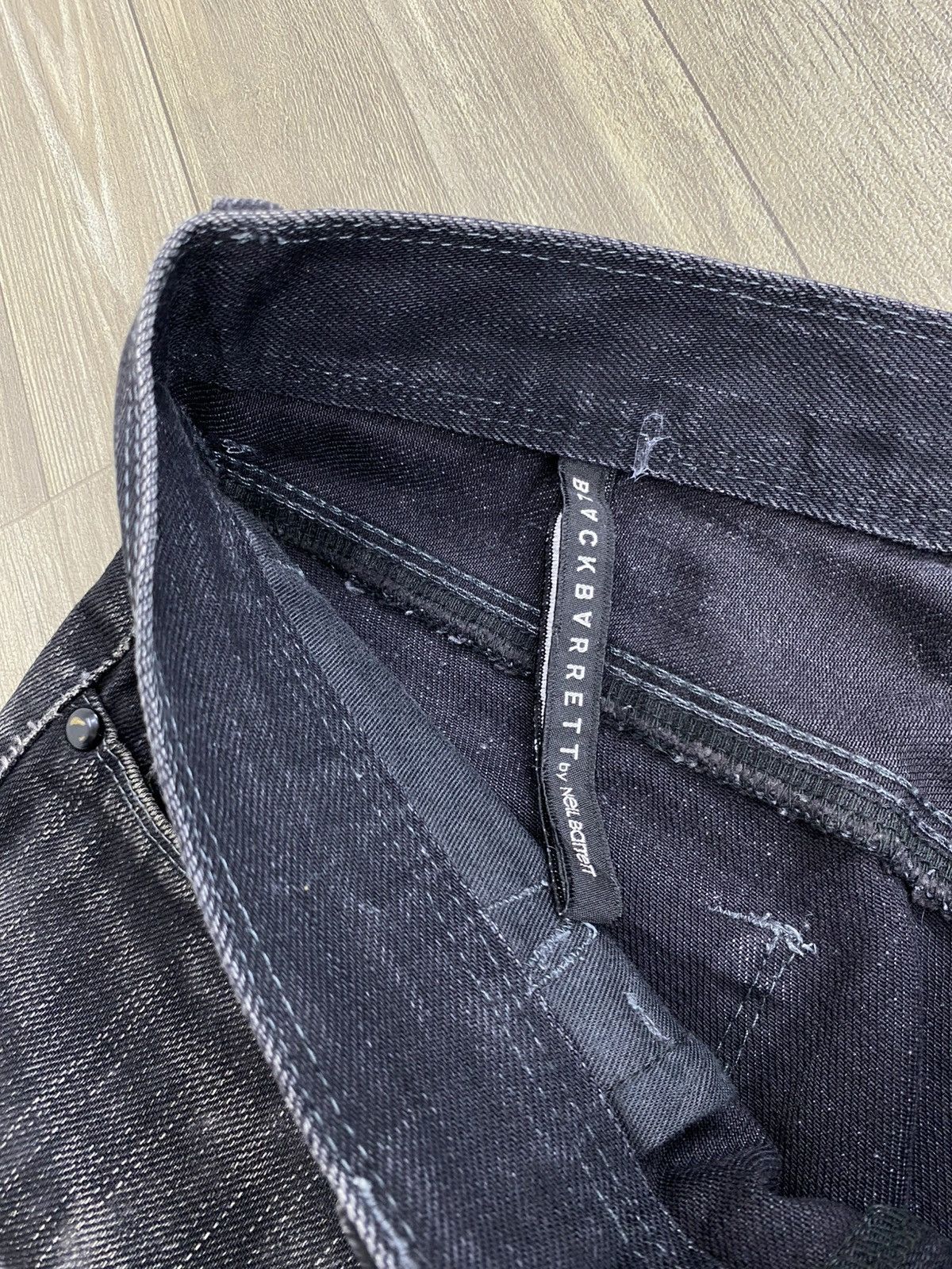 Neil Barrett 2000s Neil Barrett Distressed Faded Black Washed Jeans Size US 33 - 10 Thumbnail
