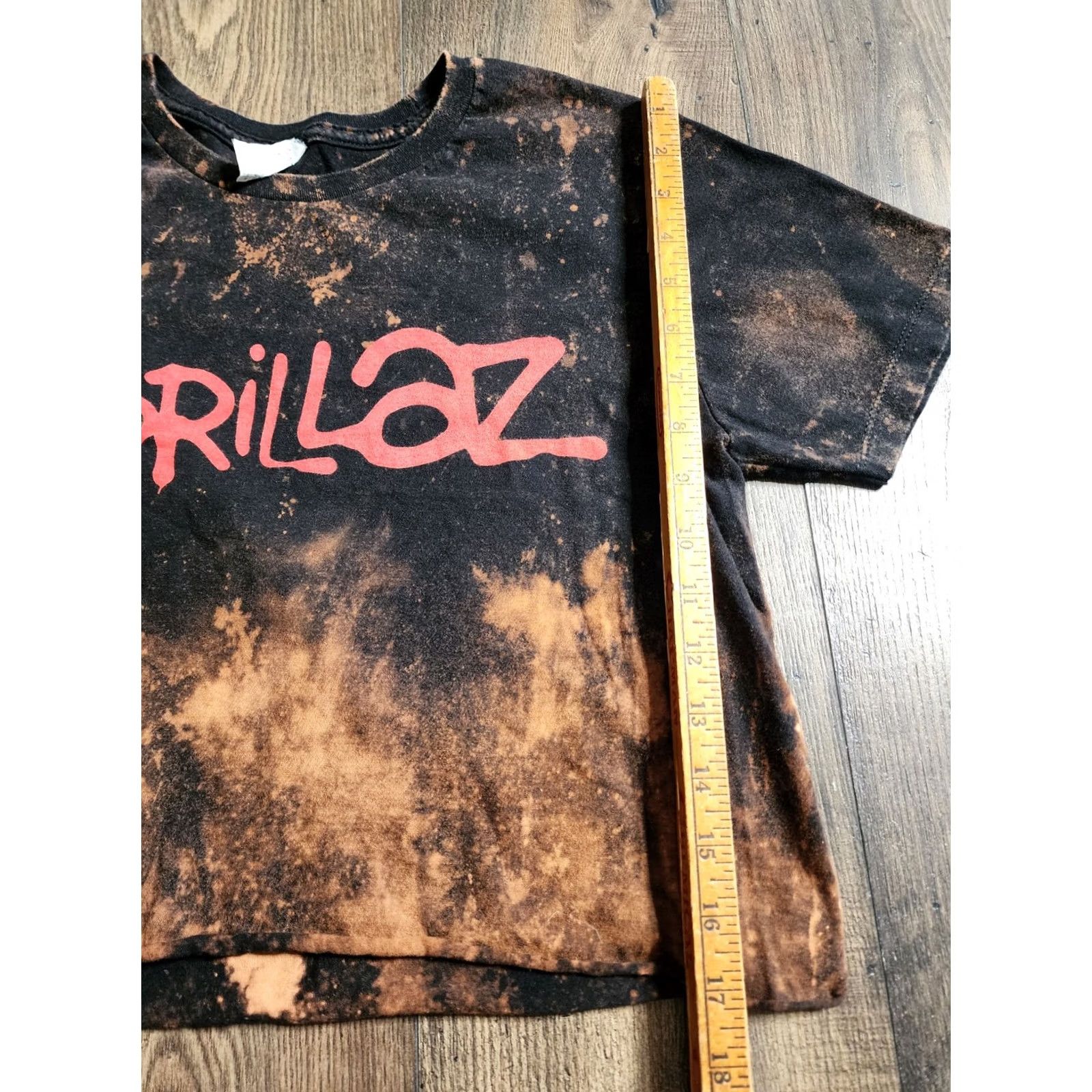 Vintage Womens M Pacific Gorillaz Self Titled Album Geep Rock Rap Cropped Bleach T Shirt Size M / US 6-8 / IT 42-44 - 2 Thumbnail