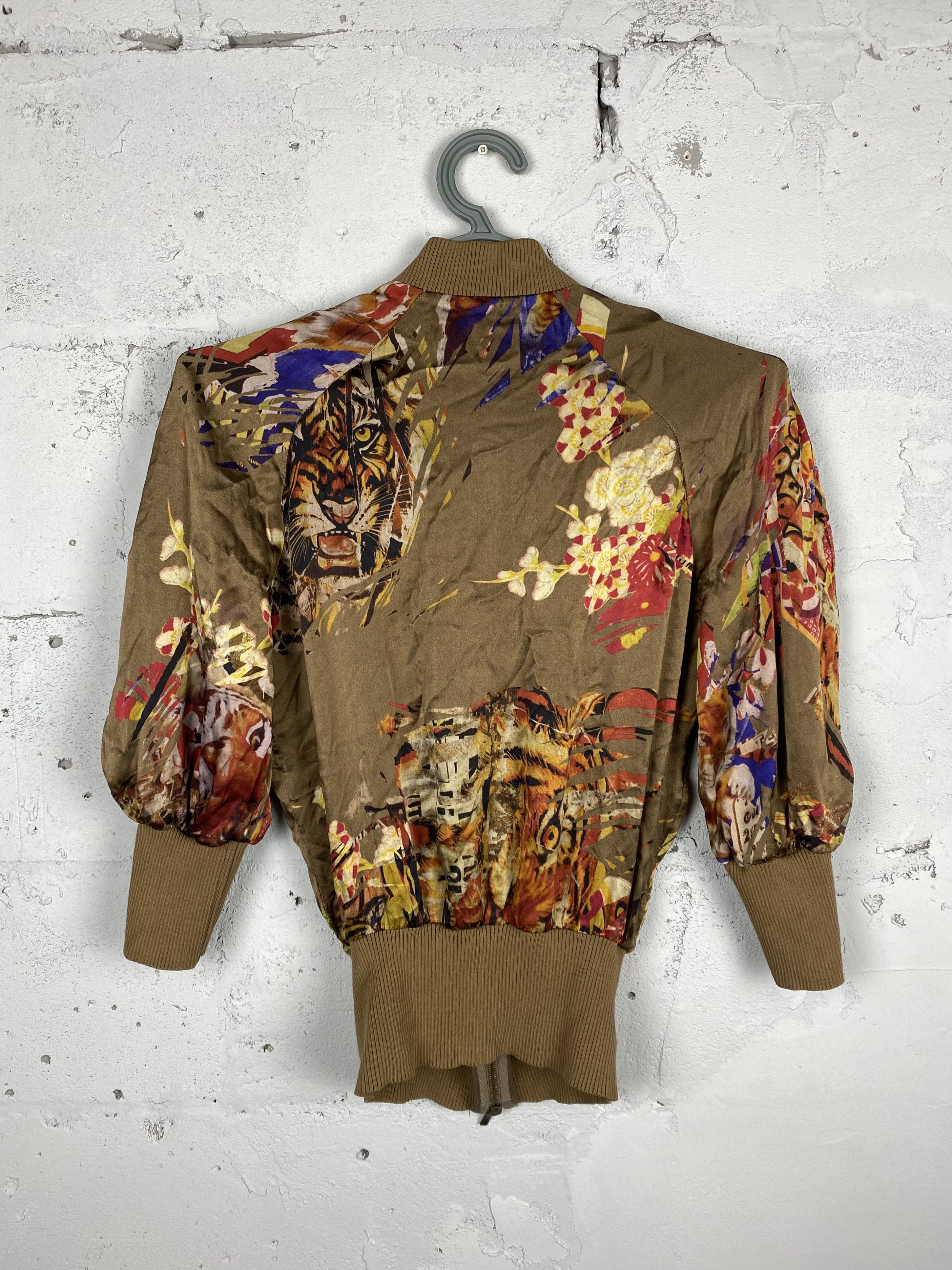 Iceberg Vintage Runway Silk Printed Iceberg Blazer Light Jacket Size XS / US 0-2 / IT 36-38 - 13 Thumbnail