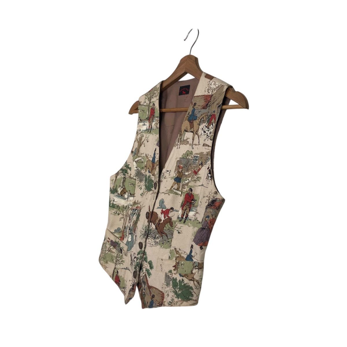 Japanese Brand 📌Vintage Waist Jacket Atelier Haiji Full Print Design Size US M / EU 48-50 / 2 - 3 Thumbnail
