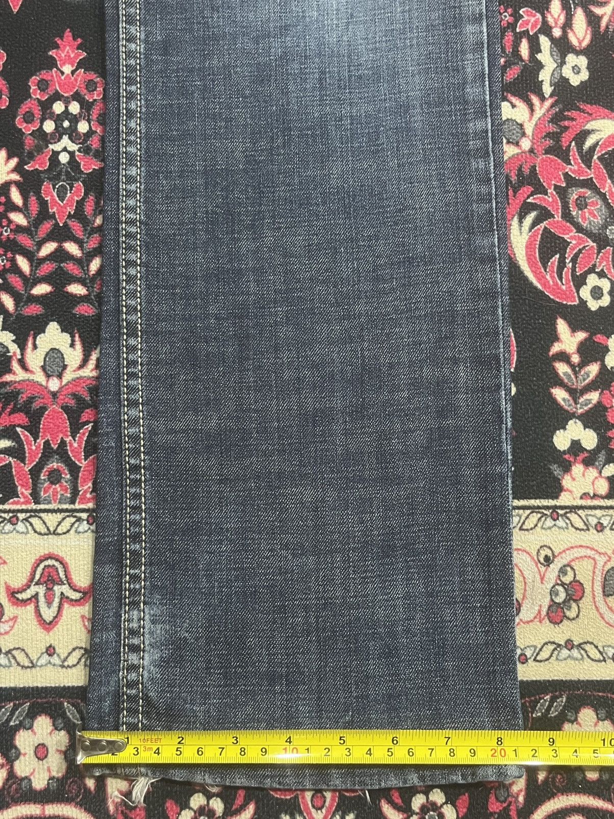 If Six Was Nine Vintage Japanese Brand Alien Lucifer Dark Blue Whisker Jeans Size US 34 / EU 50 - 16 Thumbnail