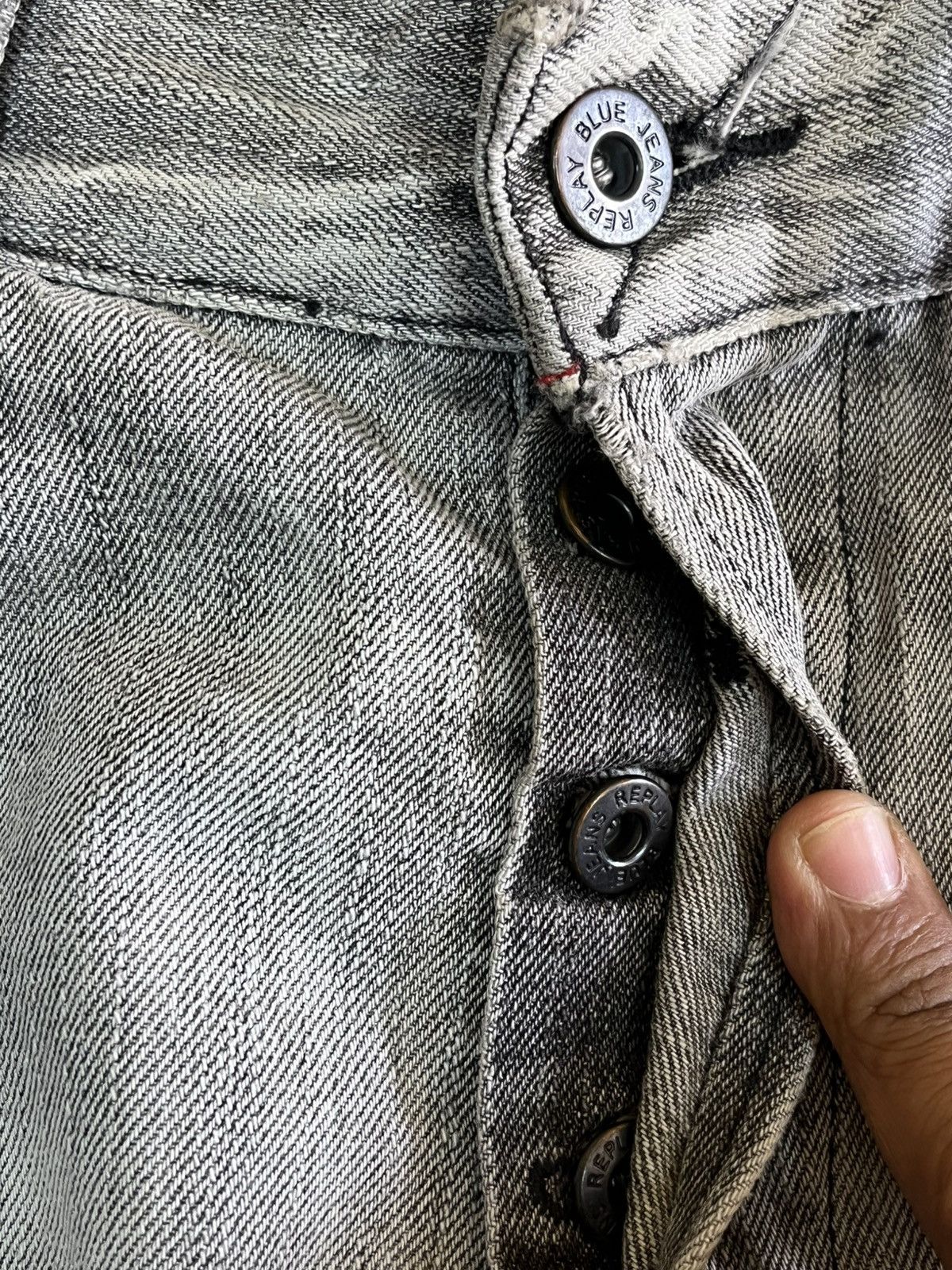 Beauty Beast × Replay Vintage Replay Waitom Distressed Denim Size US 35 - 12 Thumbnail