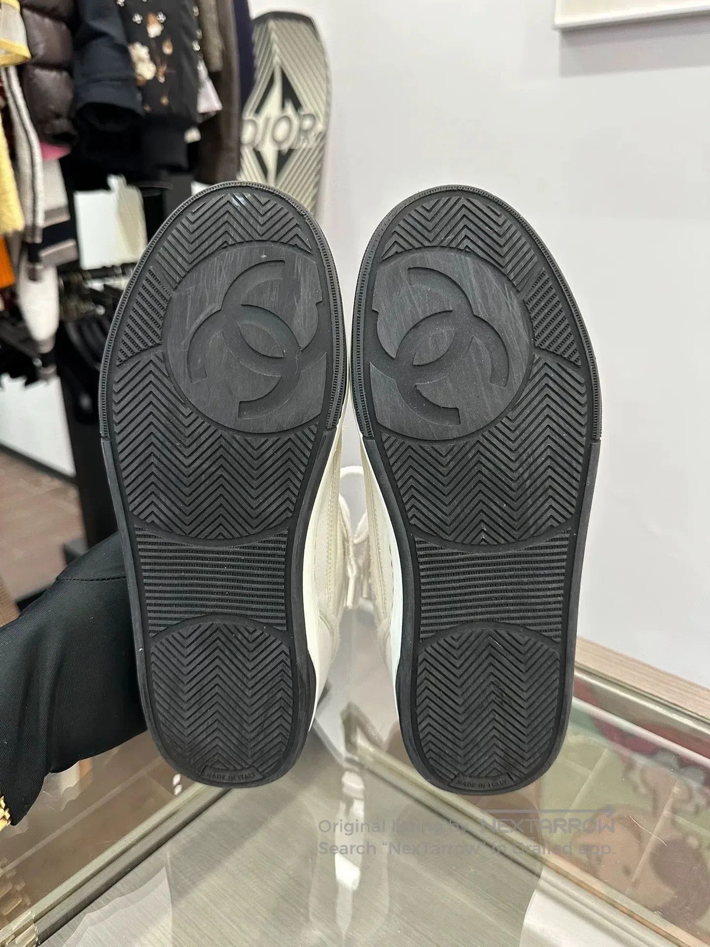 Chanel Chanel White Double C Logo Sneakers. Size US 6 / IT 36 - 6 Thumbnail