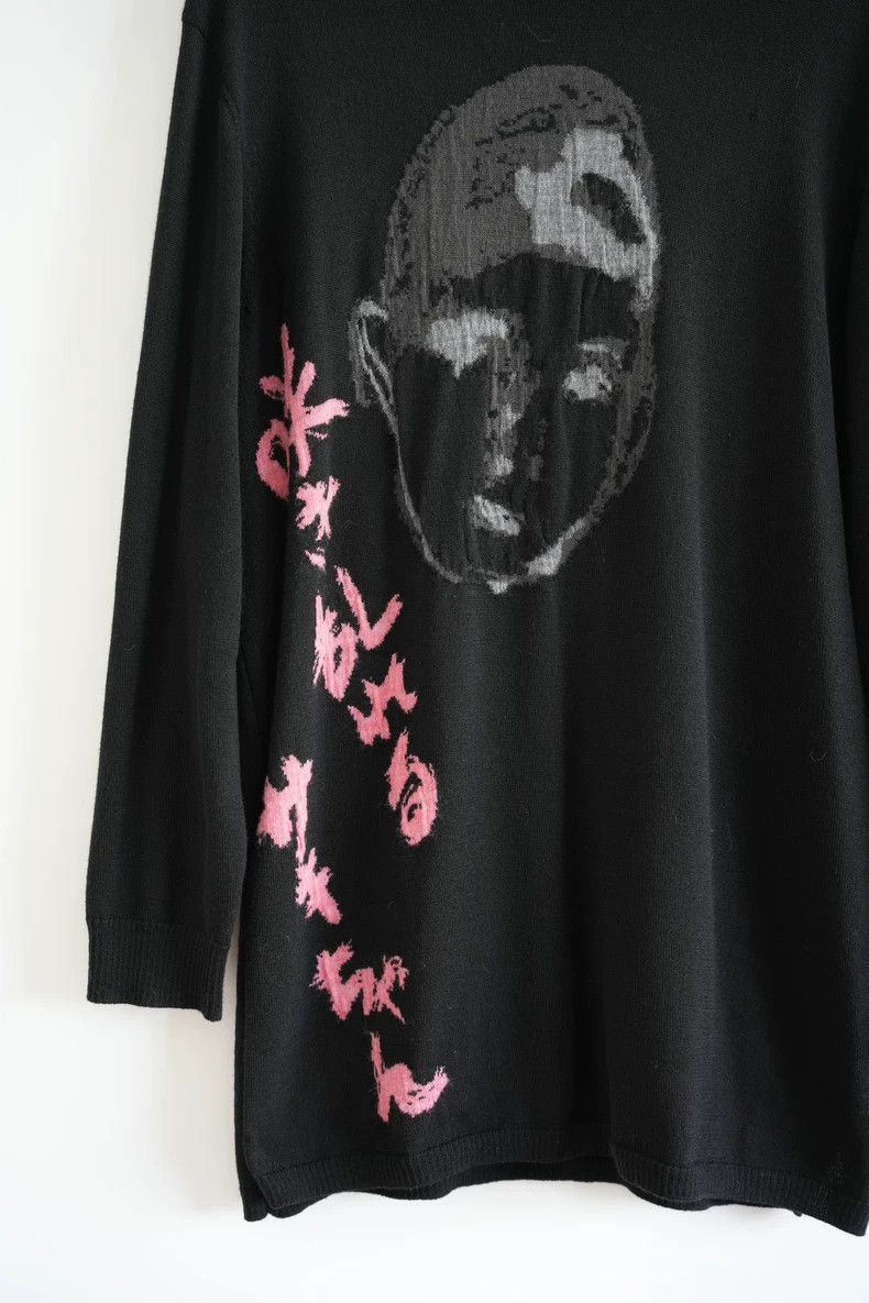 Yohji Yamamoto Yohji Yamamoto 19aw Tagline Portrait Graffiti Sweater 2502 Size US M / EU 48-50 / 2 - 3 Thumbnail