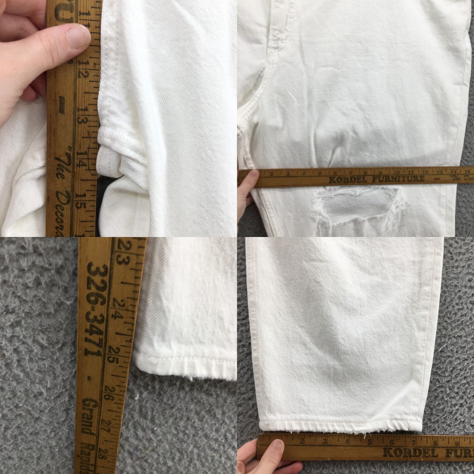 Abercrombie & Fitch Abercrombie & Fitch The Mom Jeans Womens 37/24s White Distressed Zip Fly Jeans Mens Womens? Size 25" / US 0 / IT 36 - 8 Thumbnail