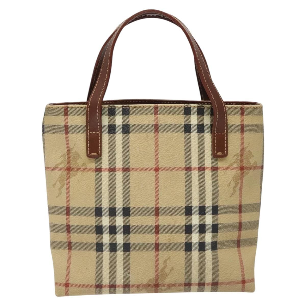 Burberry Haymarket Beige Canvas Handbag (Pre-Owned) Size ONE SIZE - 1 Thumbnail