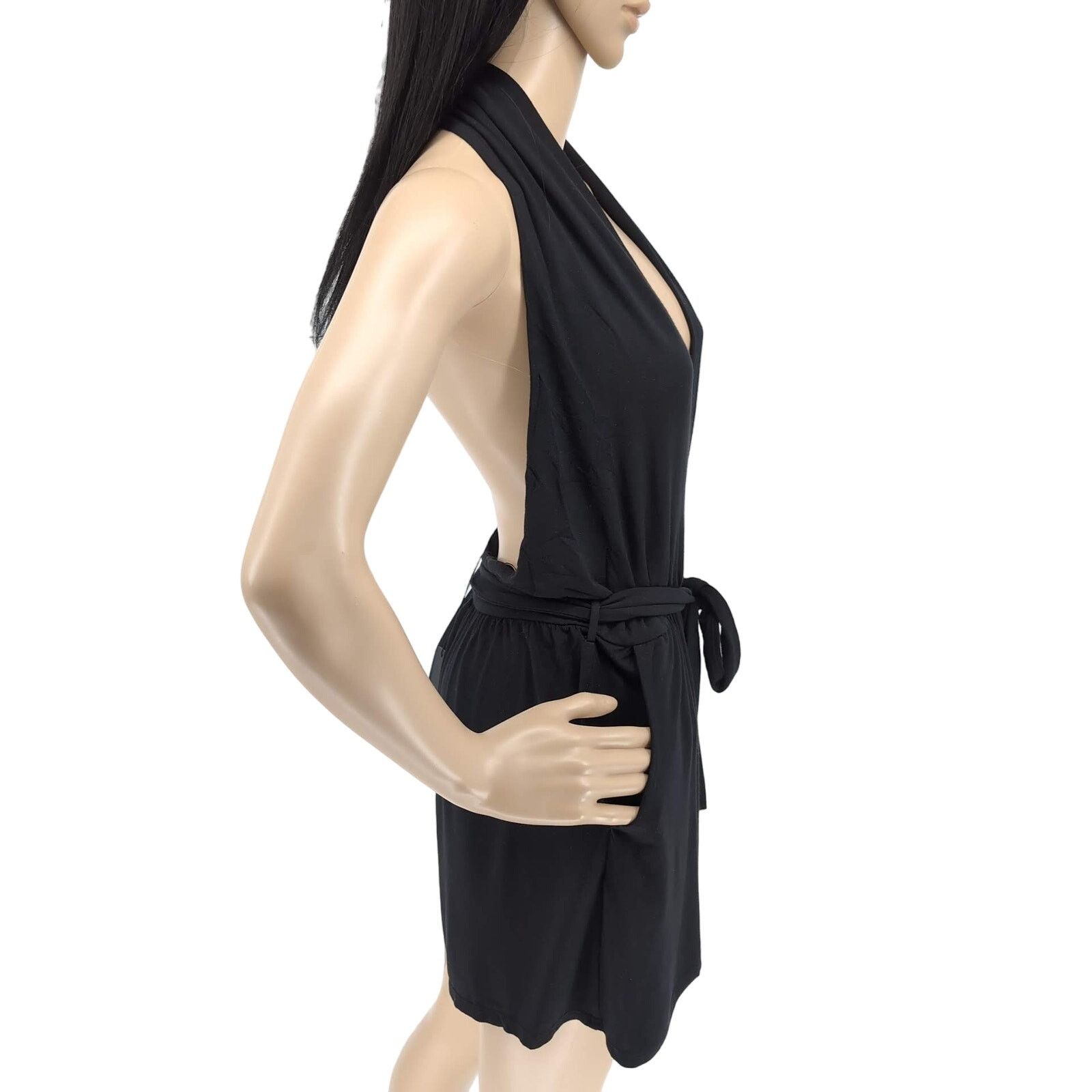 Krisa NWT Krisa Revolve Black Siro Halter Romper w Pockets -Size M Size 30" / US 8 / IT 44 - 2 Thumbnail