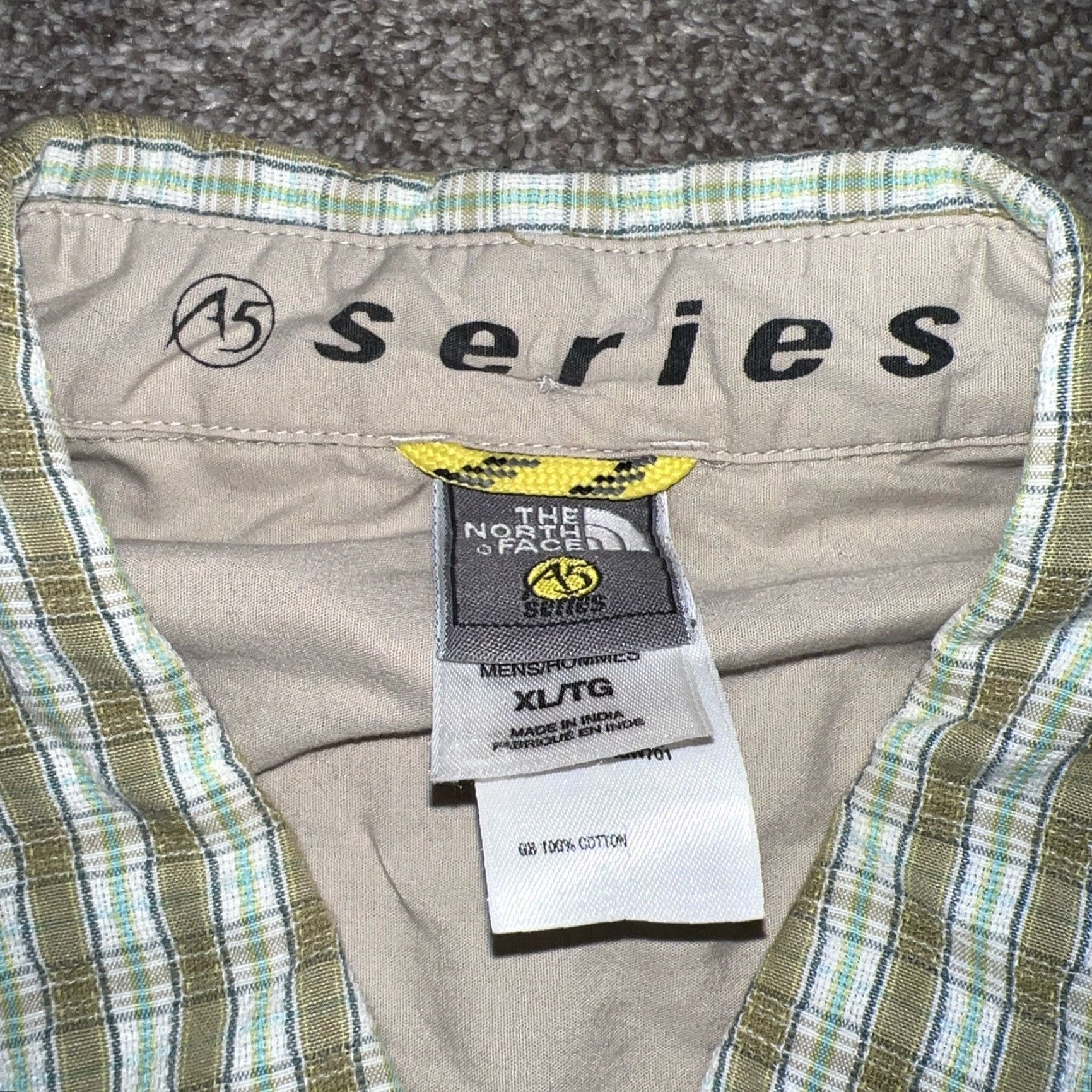 The North Face The North Face A5 Series Green Plaid Shirt Mens XL Short Sleeve Button-Up Regular Fit Size US XL / EU 56 / 4 - 3 Thumbnail