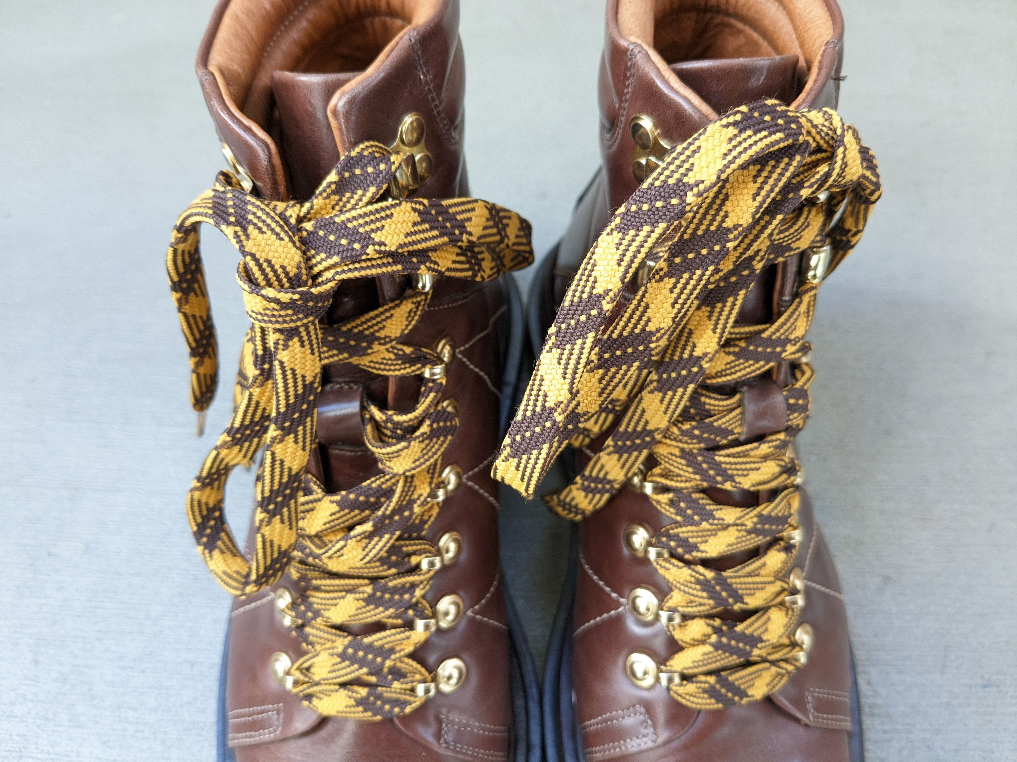 Sandro Sandro Boots Brown Leather 7 40 Lace Up Rubber Chunky Size US 7 / EU 40 - 5 Thumbnail