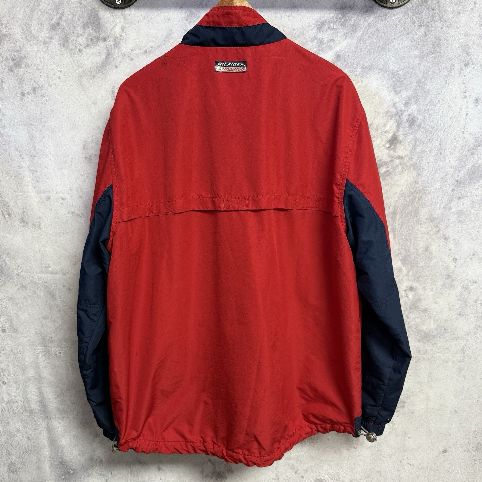 Tommy Hilfiger Vintage Hilfiger Athletic Windbreaker Jacket Mens L Red Size US L / EU 52-54 / 3 - 2 Thumbnail