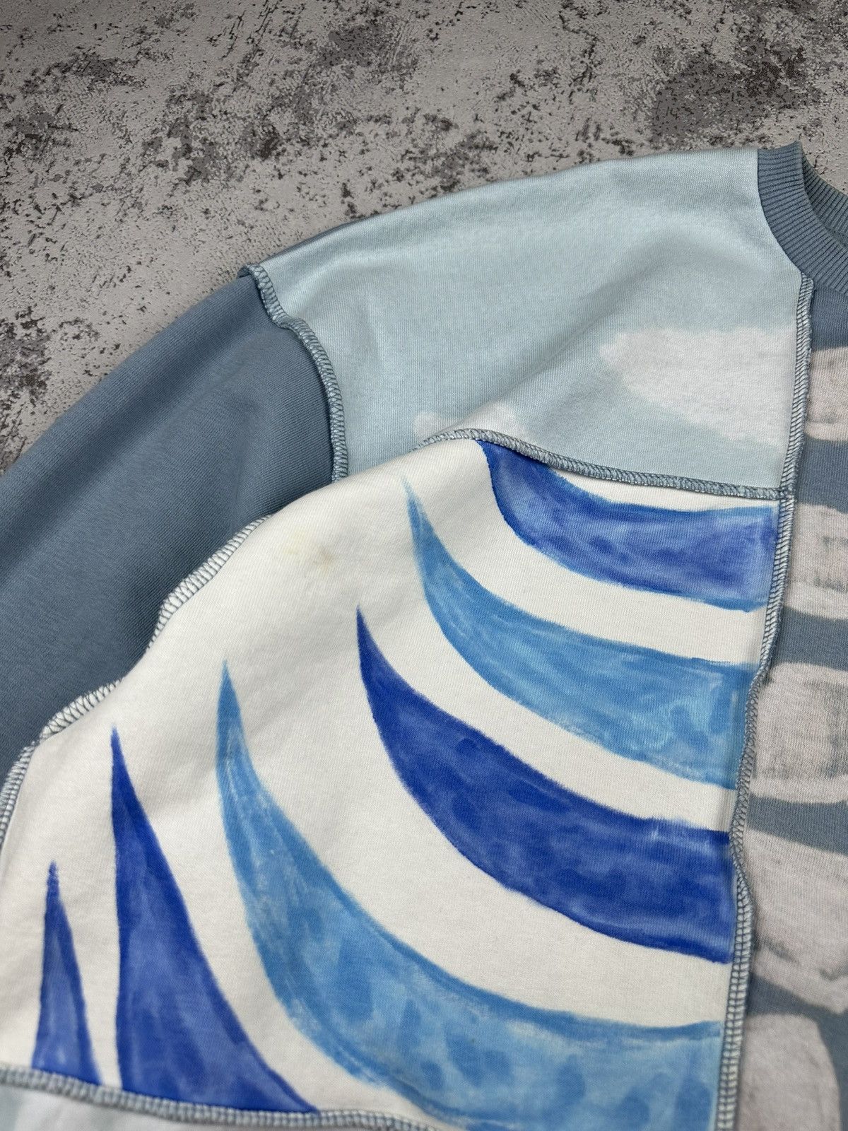 Other Hand Painted Skeleton Patchwork Sweatshirt Custom Size US L / EU 52-54 / 3 - 3 Thumbnail