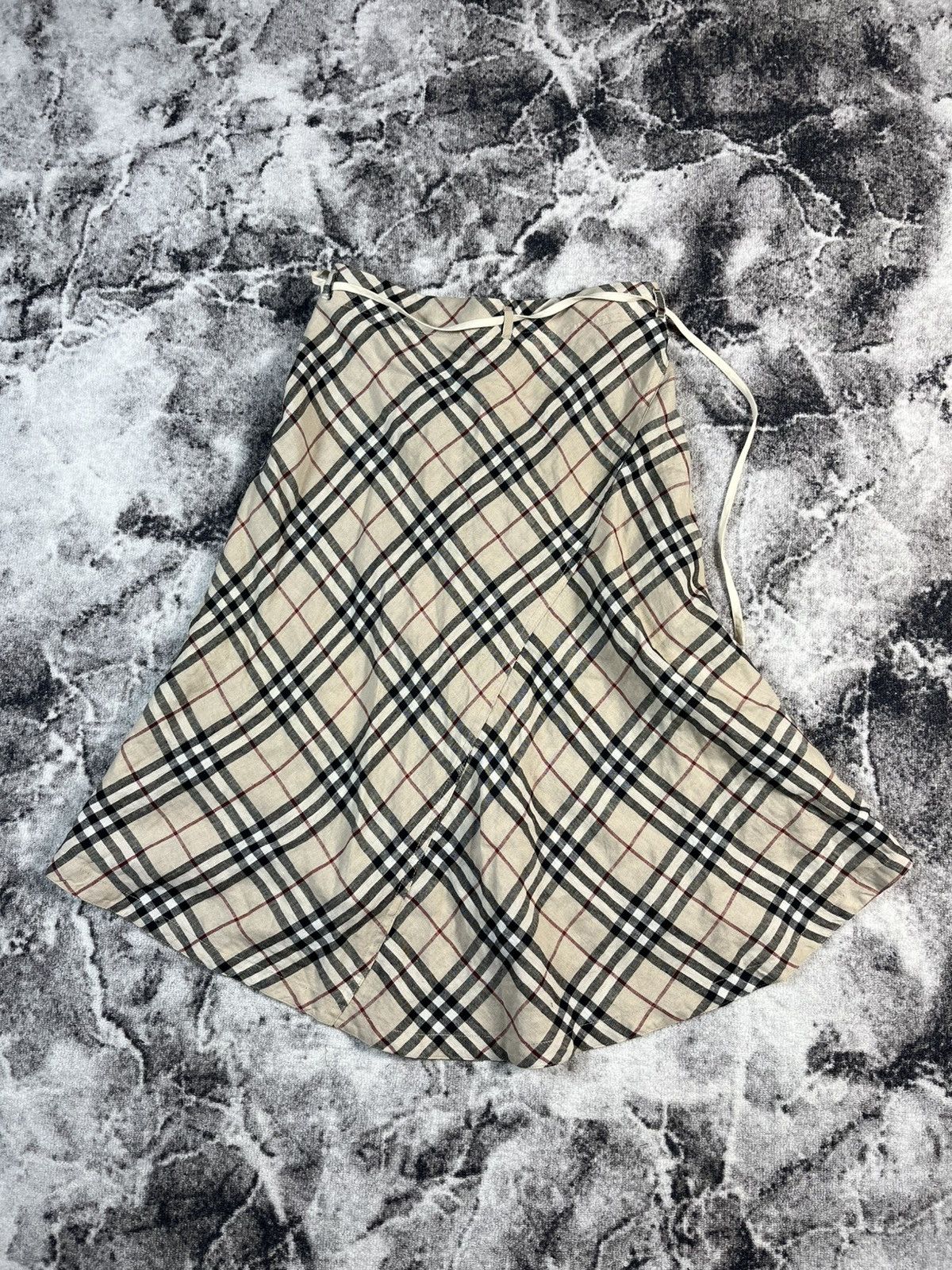 Burberry Burberry Nova Check Skirt Linen Beige Women XS (fits XS–S) Size 29" - 15 Thumbnail
