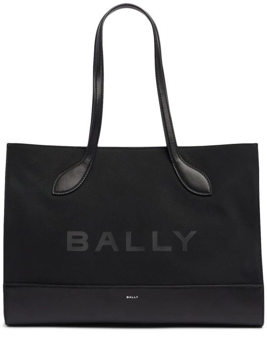 Bally o1s22i1n0225 Size: OS / Nylon & Leather Tote Bag in Black Size ONE SIZE - 1 Thumbnail