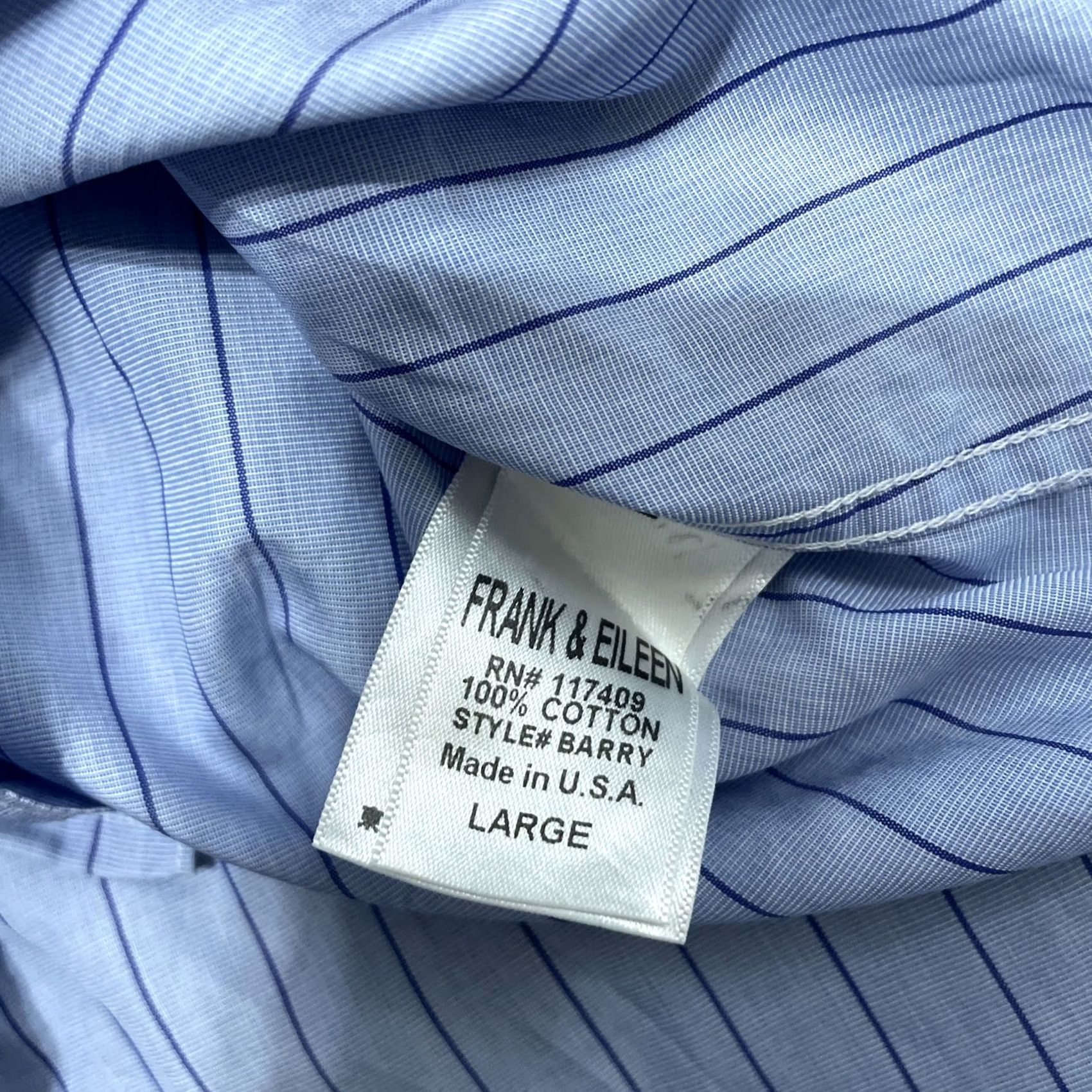 Vintage VINTAGE Frank & Eileen Eileen Barry Shirt Women L USA Coastal Button Up Long Sleeve Blue Size L / US 10 / IT 46 - 5 Thumbnail