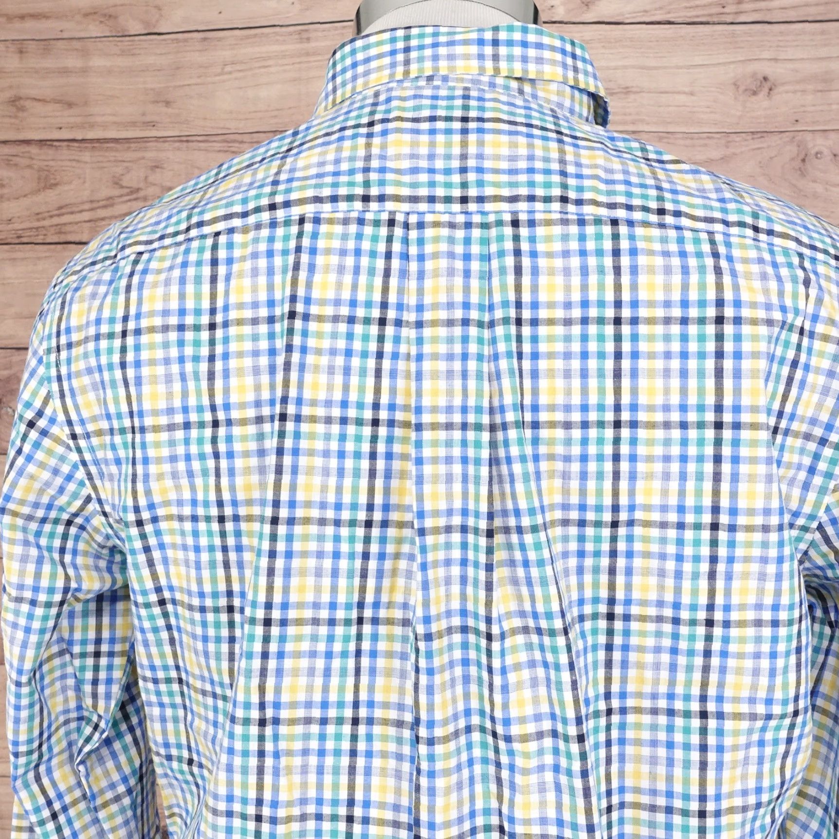 Van Heusen VAN HEUSEN Slim Fit Gingham Check Button-Up Shirt M Multicolor Regular Long Sleeve Mens Size US M / EU 48-50 / 2 - 5 Thumbnail
