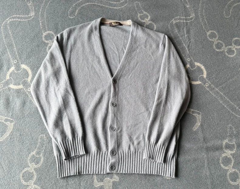 Loro Piana LORO PIANA Blue and gray goat cashmere sweater Size US L / EU 52-54 / 3 - 2 Thumbnail