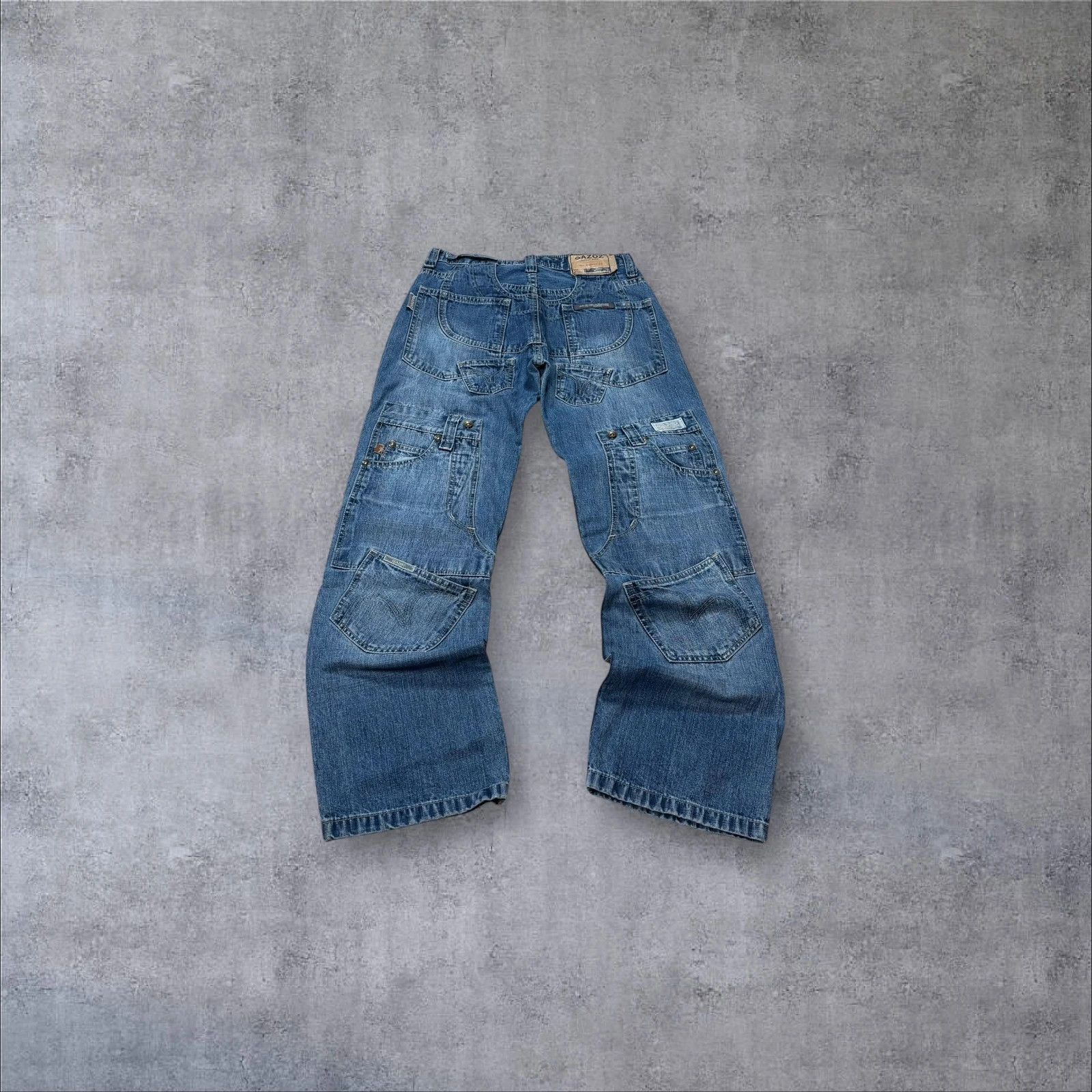 Japanese Brand Gazoz Wide Leg Denim Jeans 28 Size US 28 / EU 44 - 2 Thumbnail