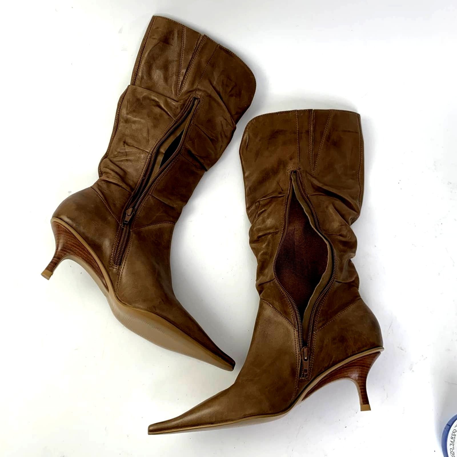 Designer NWOT Diba Point Toe Mid Calf Heel Boots - 7 Size US 7 / IT 37 - 2 Thumbnail