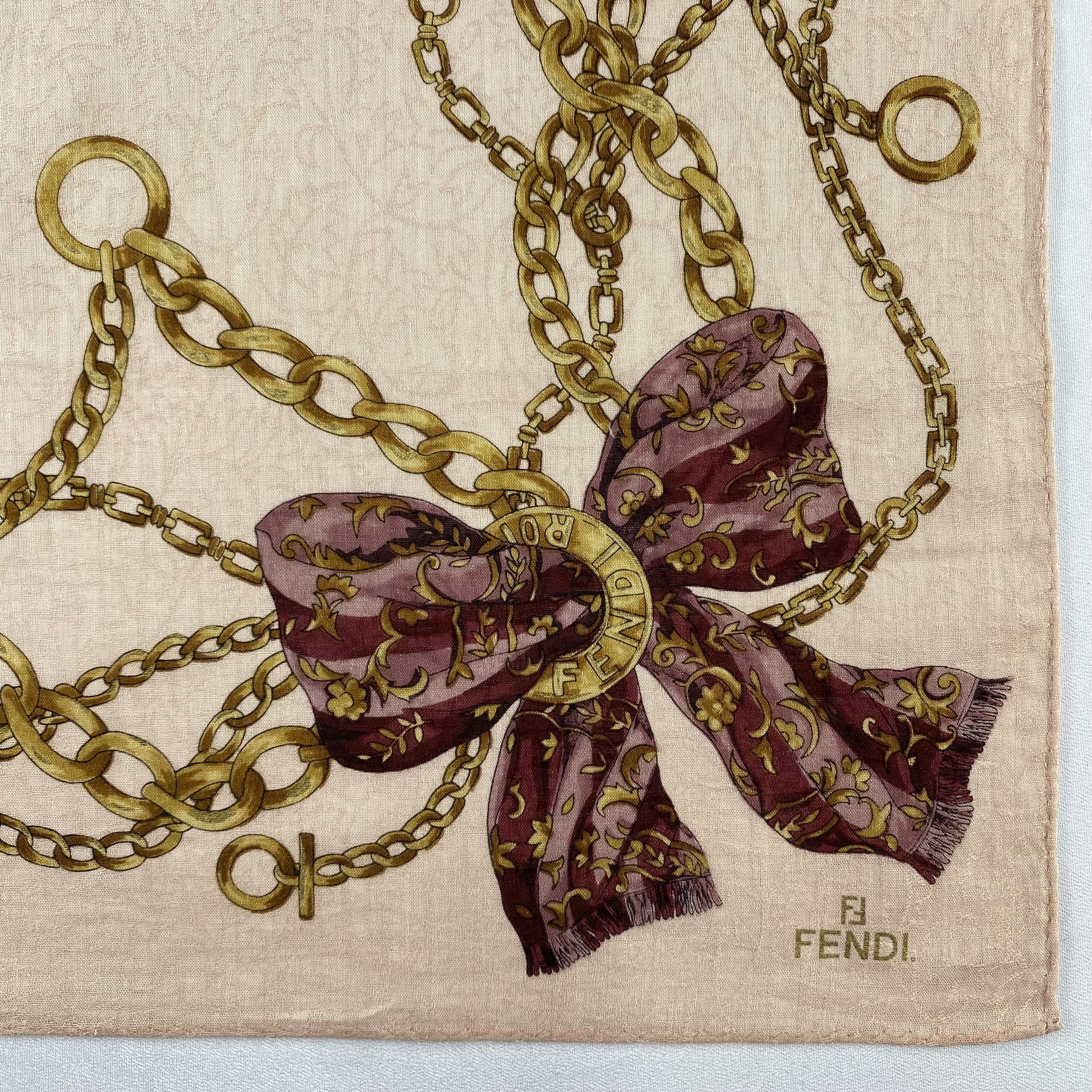 Vintage Fendi Handkerchief / Bandana / Neckerchief C898 Size ONE SIZE - 5 Thumbnail