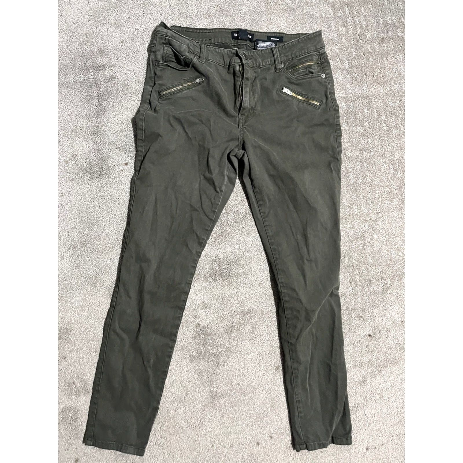 Kenneth Cole Kenneth Cole Skinny Jeans Womens Size 10 Mid Rise Stretch Green Size 32" / US 10 / IT 46 - 4 Thumbnail
