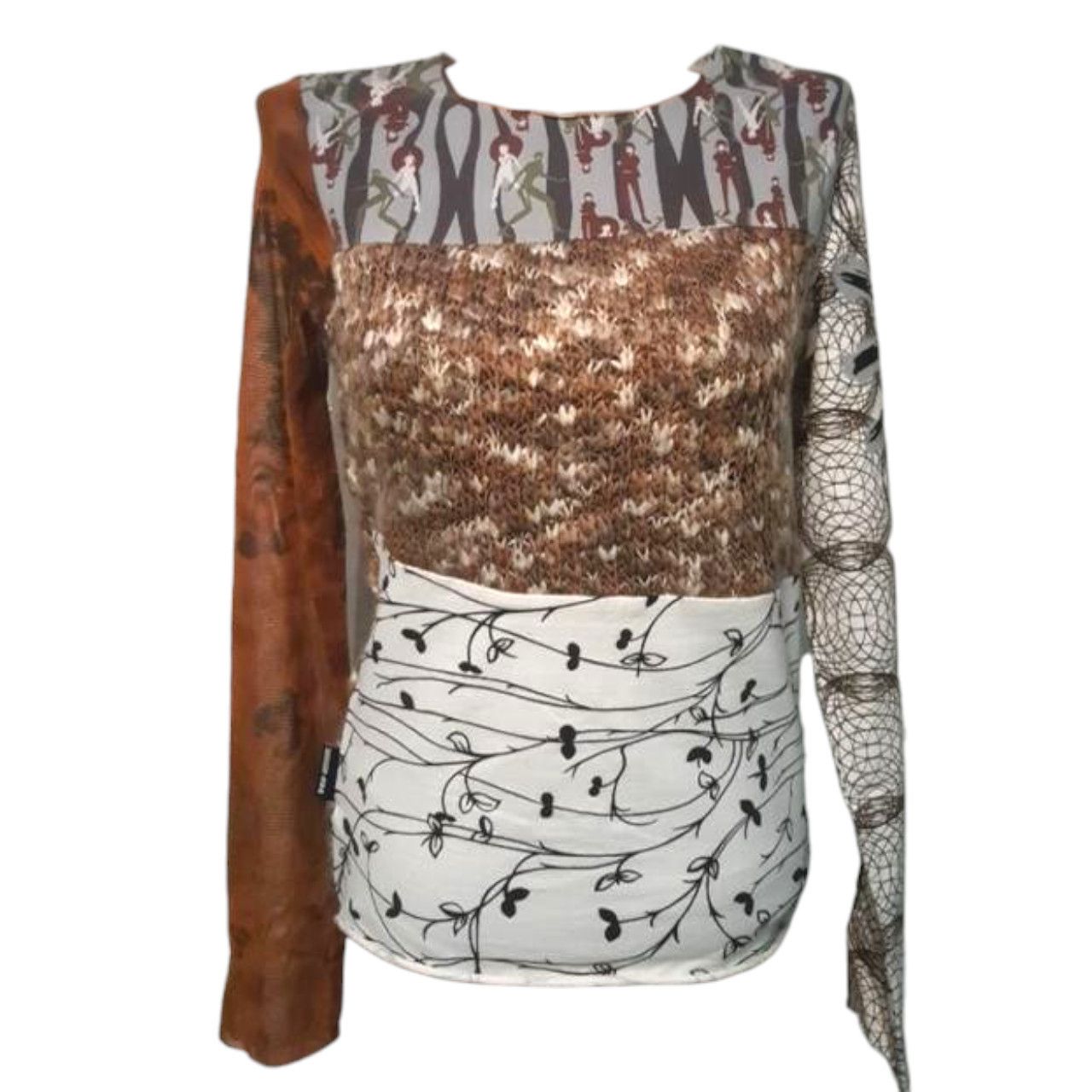 Japanese Brand avant garde longsleeve multiprint sz 6 new condition Size M / US 6-8 / IT 42-44 - 1 Thumbnail