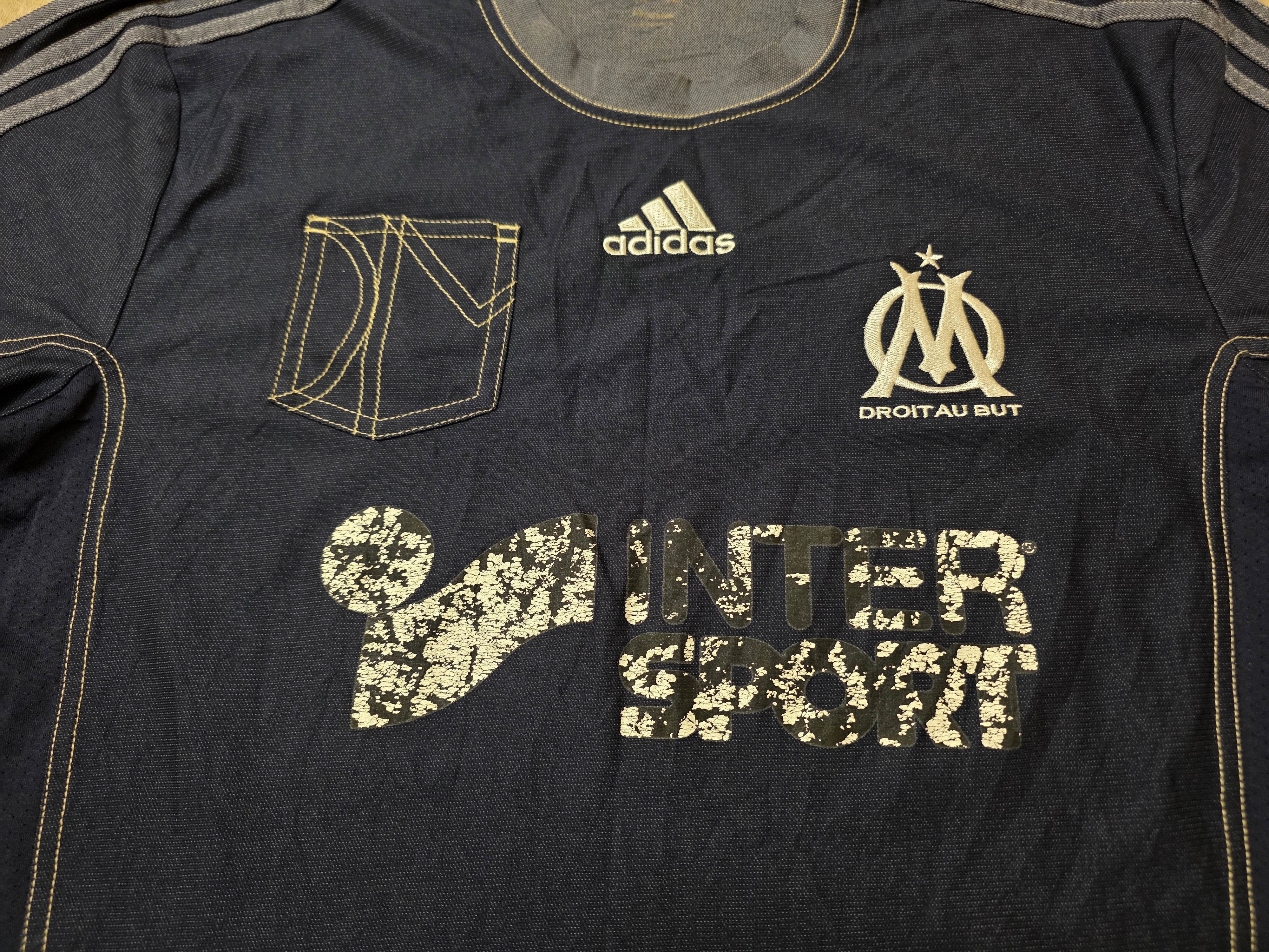 Adidas OLYMPIQUE MARSEILLE 2013 2014 AWAY FOOTBALL SOCCER JERSEY Size US L / EU 52-54 / 3 - 3 Thumbnail