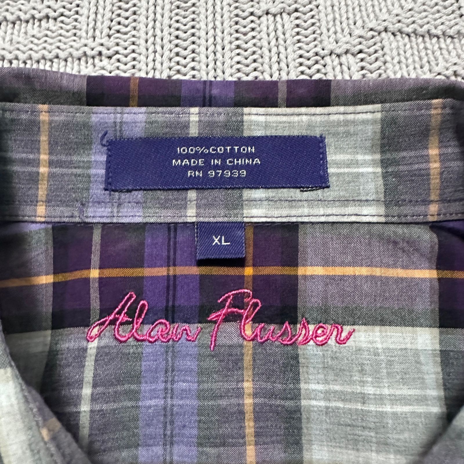 Alan Flusser Alan Flusser purple plaid button down Size US XL / EU 56 / 4 - 5 Thumbnail