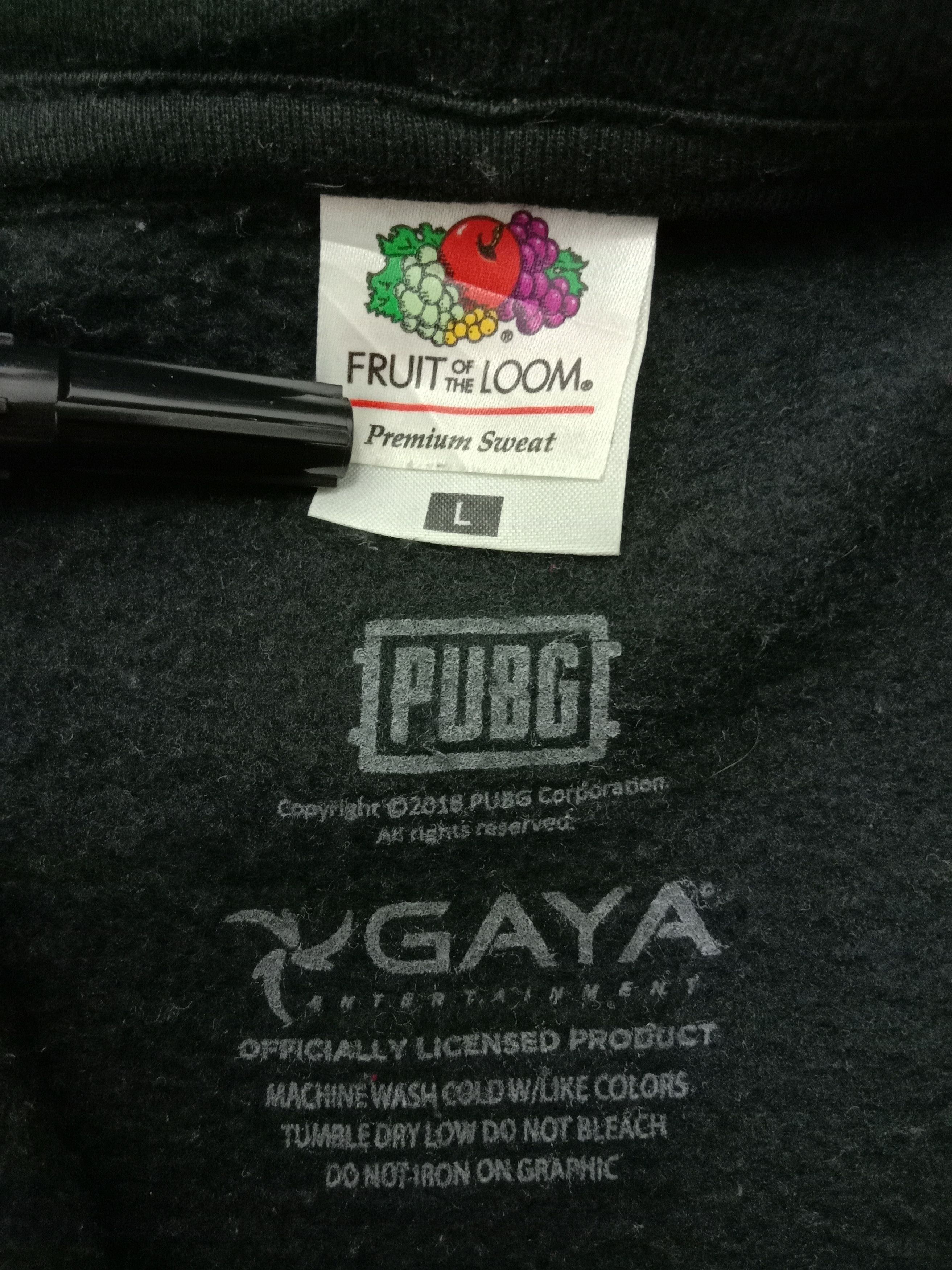 Fruit Of The Loom Vintage PUBG x Fruit Of The Loom Hoodie Zipper Sweatshirt Size US L / EU 52-54 / 3 - 8 Thumbnail