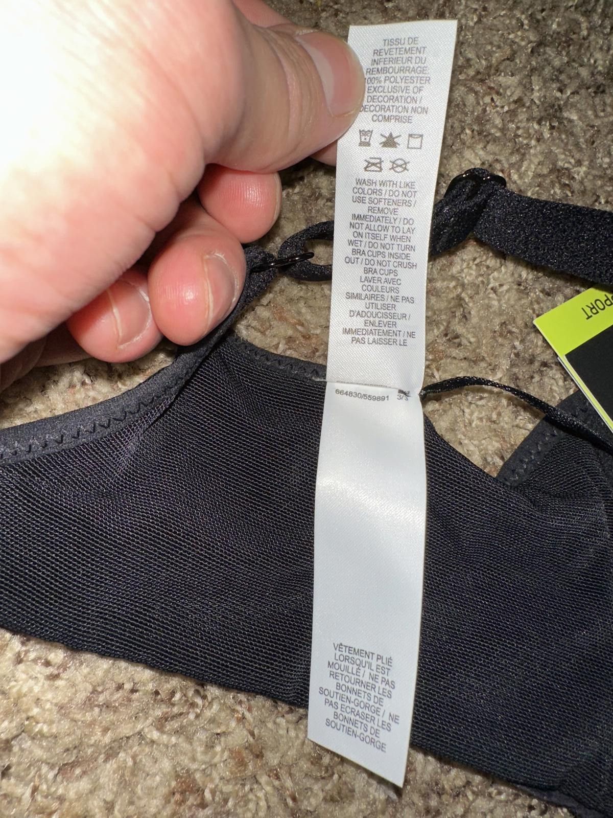 Nike Nike Sportswear Alpha Black/White Women's Sports Bra Size ONE SIZE - 8 Thumbnail