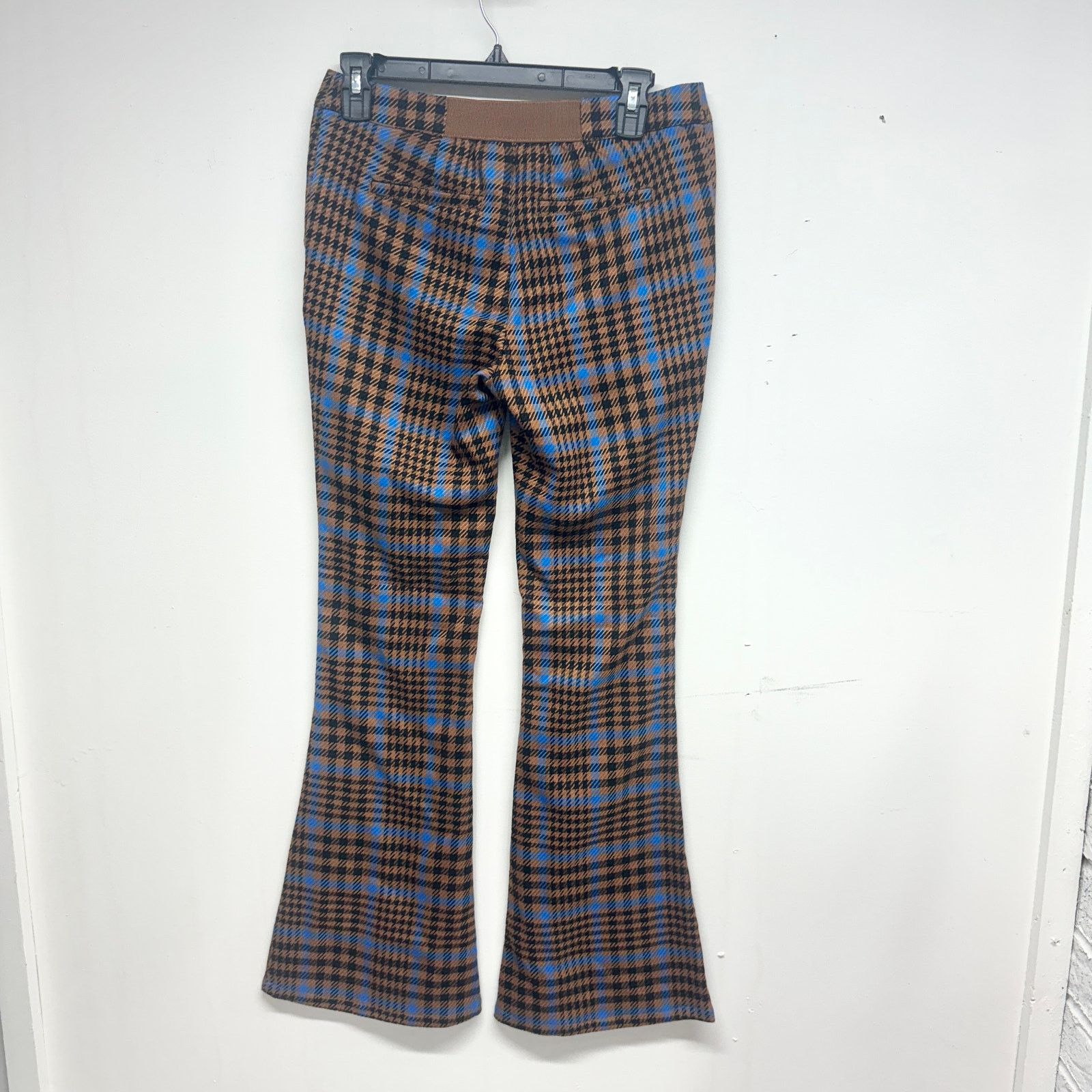 Other Future Collective Houndstooth Plaid High Rise Flare Pants 0 Size 25" / US 0 / IT 36 - 3 Thumbnail