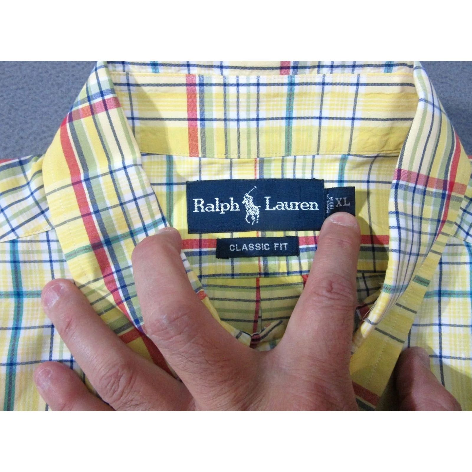 Ralph Lauren Ralph Lauren Shirt Mens XL Yellow Plaid Classic Fit Long Sleeve Logo Button Down Shirt Size US XL / EU 56 / 4 - 7 Thumbnail
