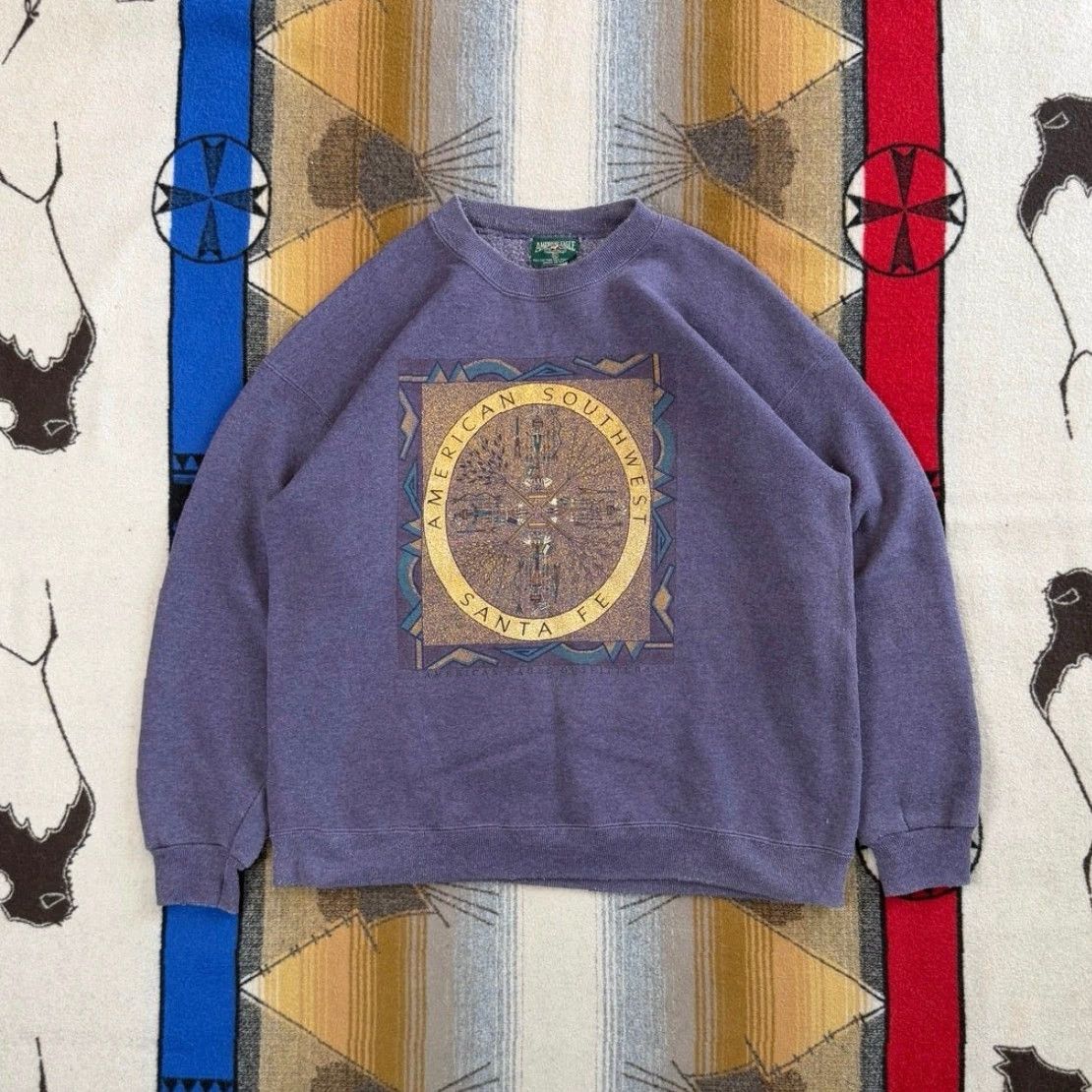 American Eagle Outfitters VINTAGE American Eagle Outfitters Sweatshirt Crew Neck XL Purple 90s USA Mens Pullover Long Sleeve Regular XS? Size US XL / EU 56 / 4 - 2 Thumbnail