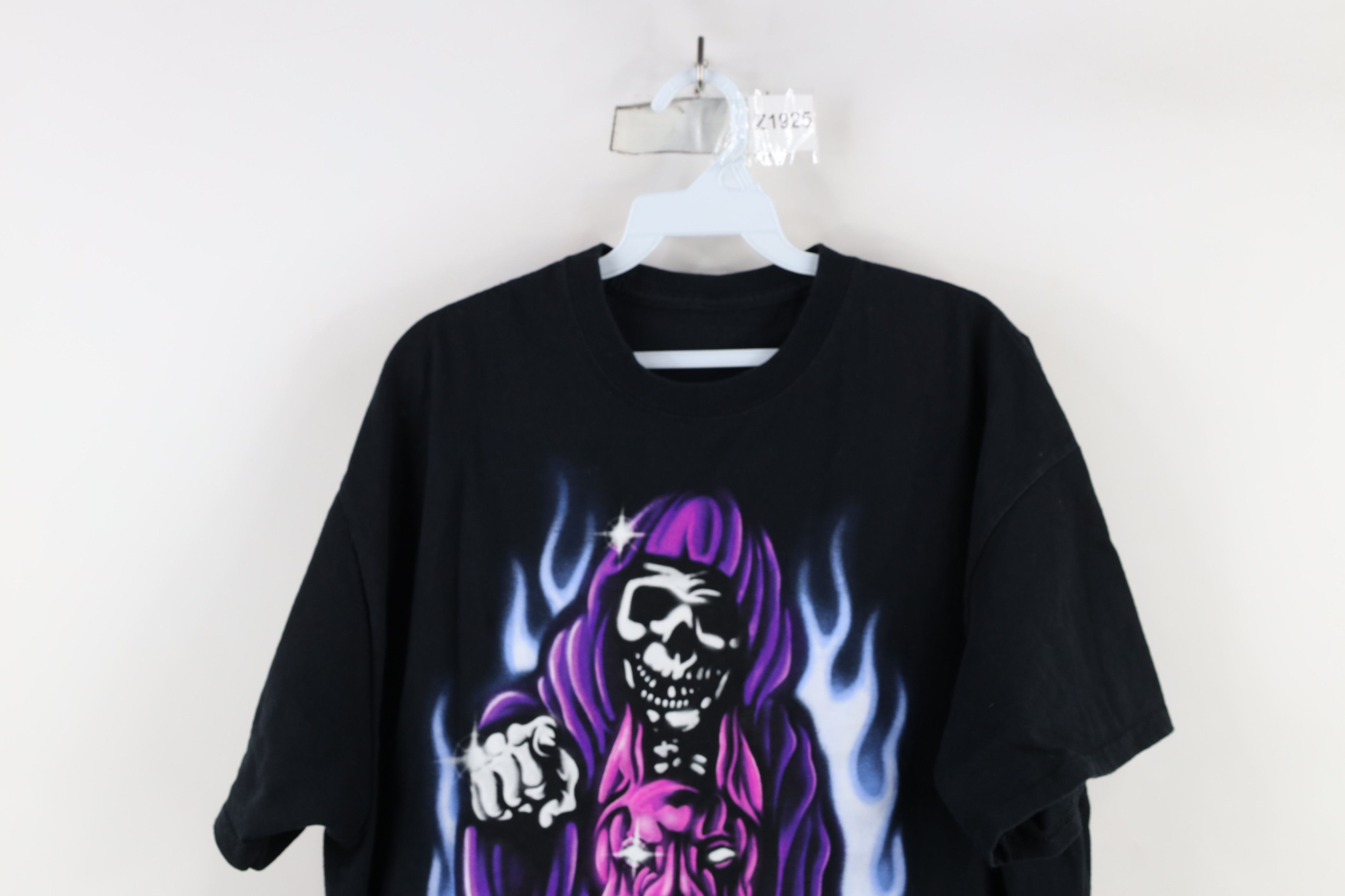 Vintage Vintage Y2K Streetwear No Man Grim Reaper Pitbull T-Shirt Size US XL / EU 56 / 4 - 2 Thumbnail