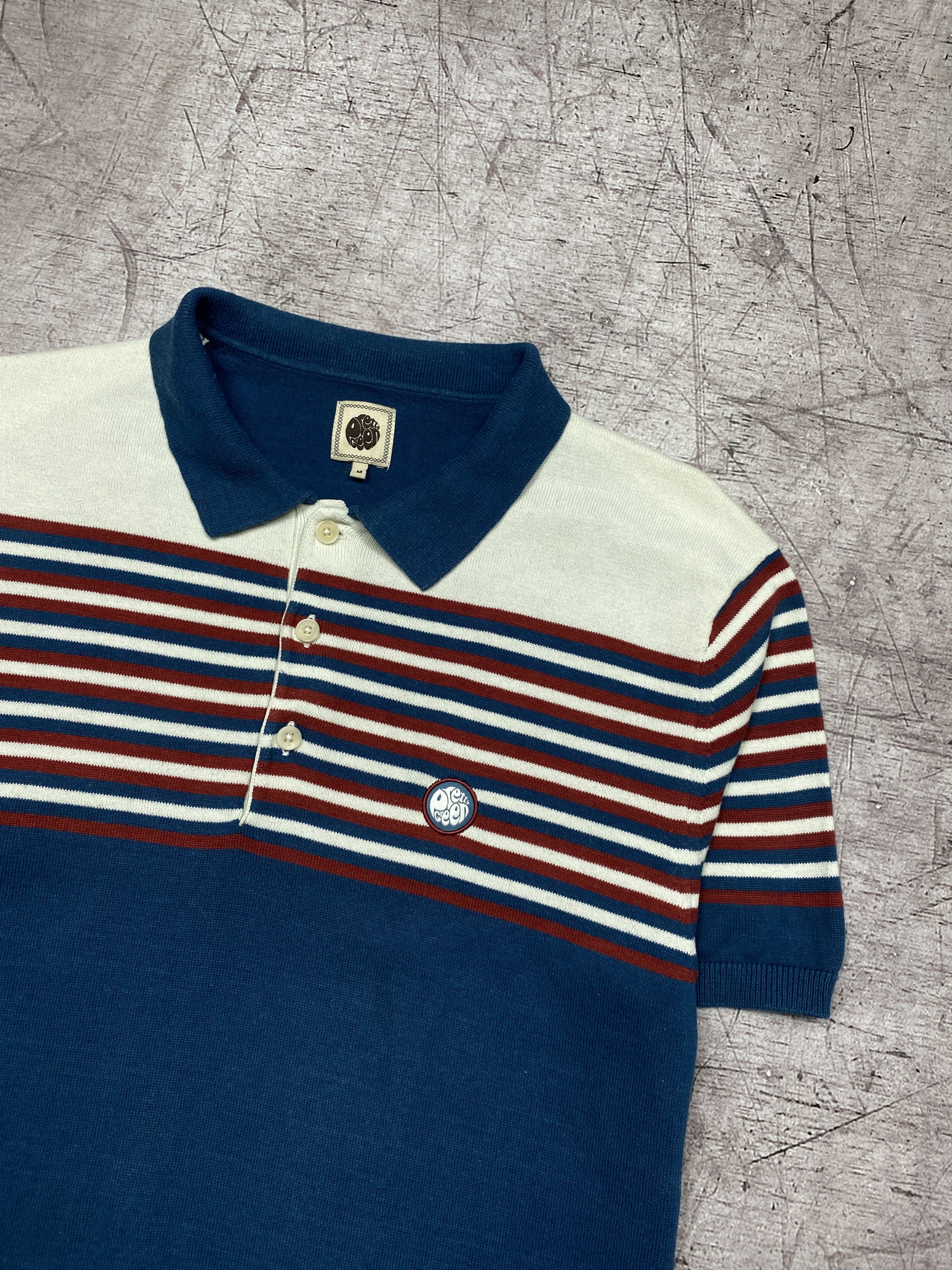 Pretty Green × Vintage Pretty Green Vintage Mens Knit Polo Shirt Size US M / EU 48-50 / 2 - 2 Thumbnail