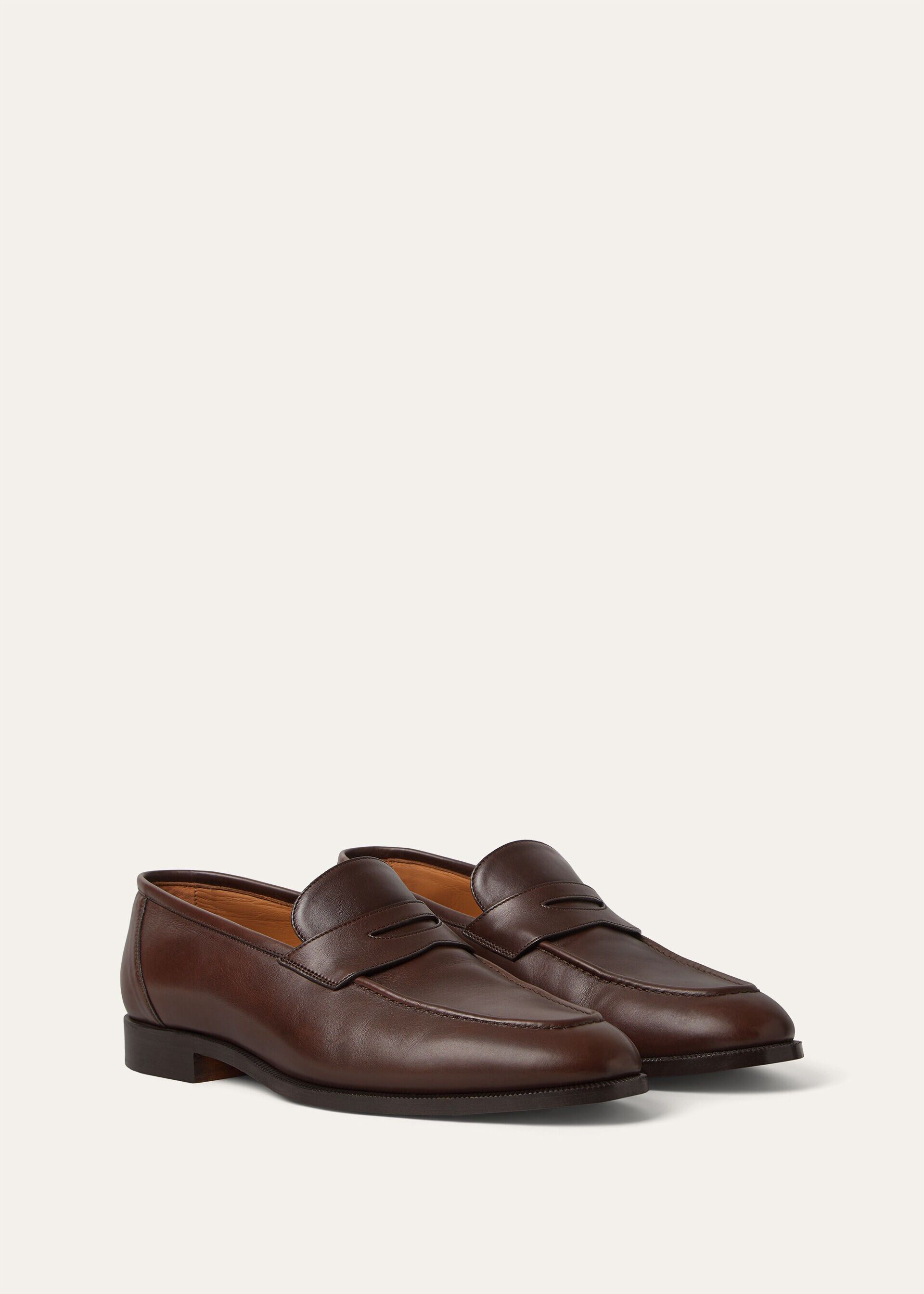 Loro Piana os11x0226 FAO6135 Sergio Loafers in French Coffee Size US 8 / EU 41 - 3 Thumbnail