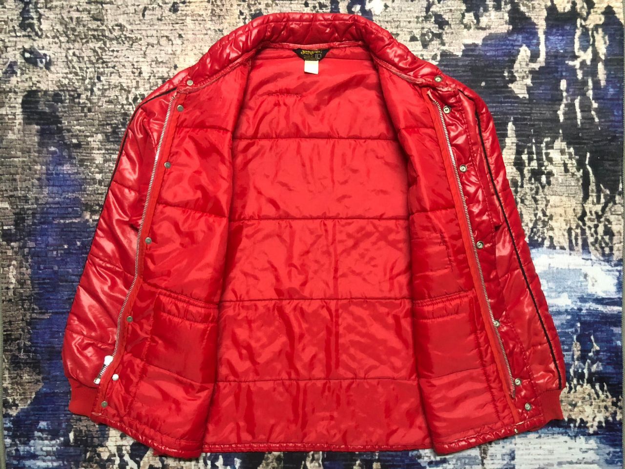 Swingster Vintage 70s/80s Motorsports Swingster Puffer Coat Jacket (L) Size US L / EU 52-54 / 3 - 3 Thumbnail