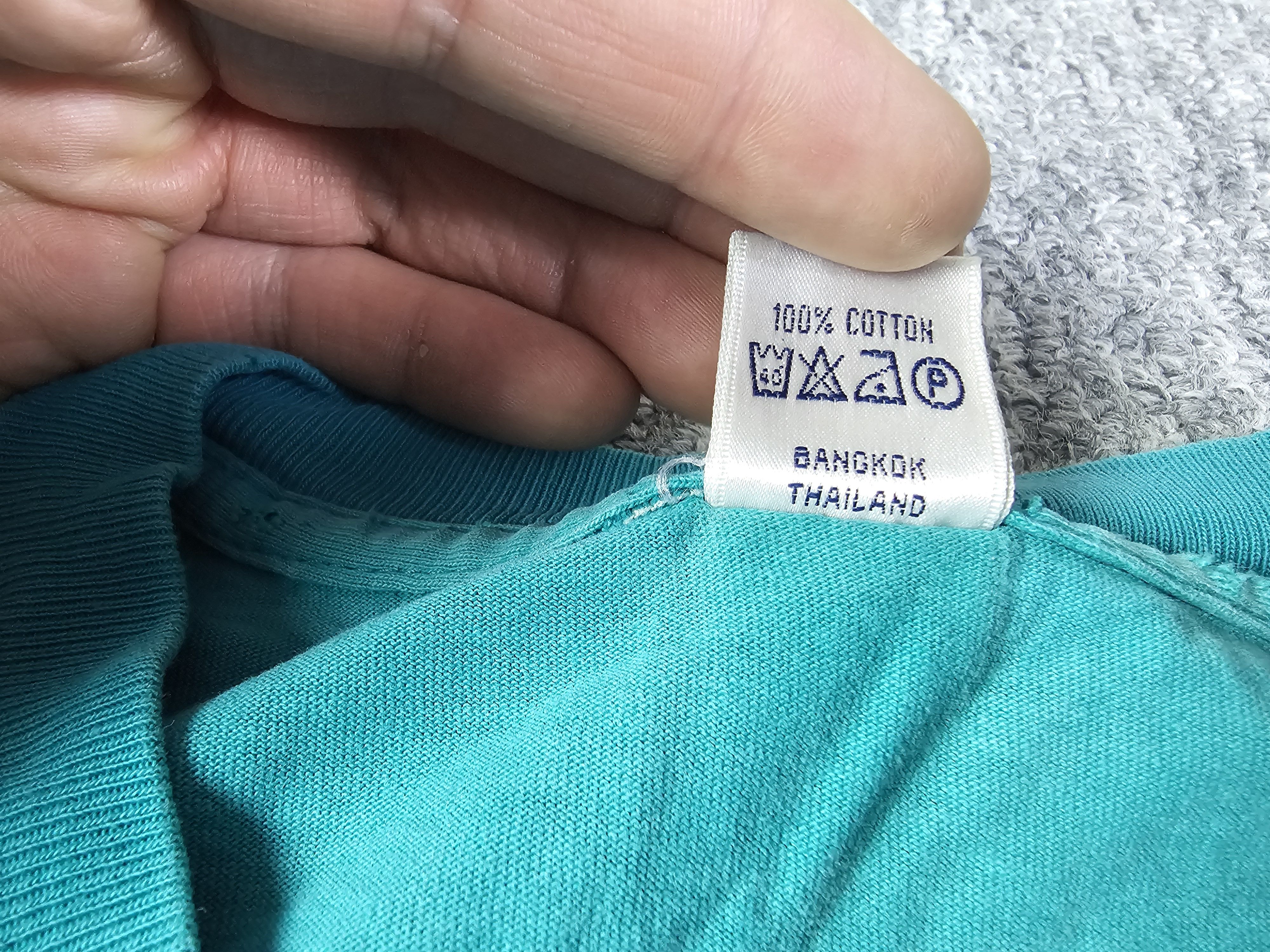 Other Vintage 90s Calvin Hobbes Single Stitch Tee Teal XL Football Size US XL / EU 56 / 4 - 6 Thumbnail