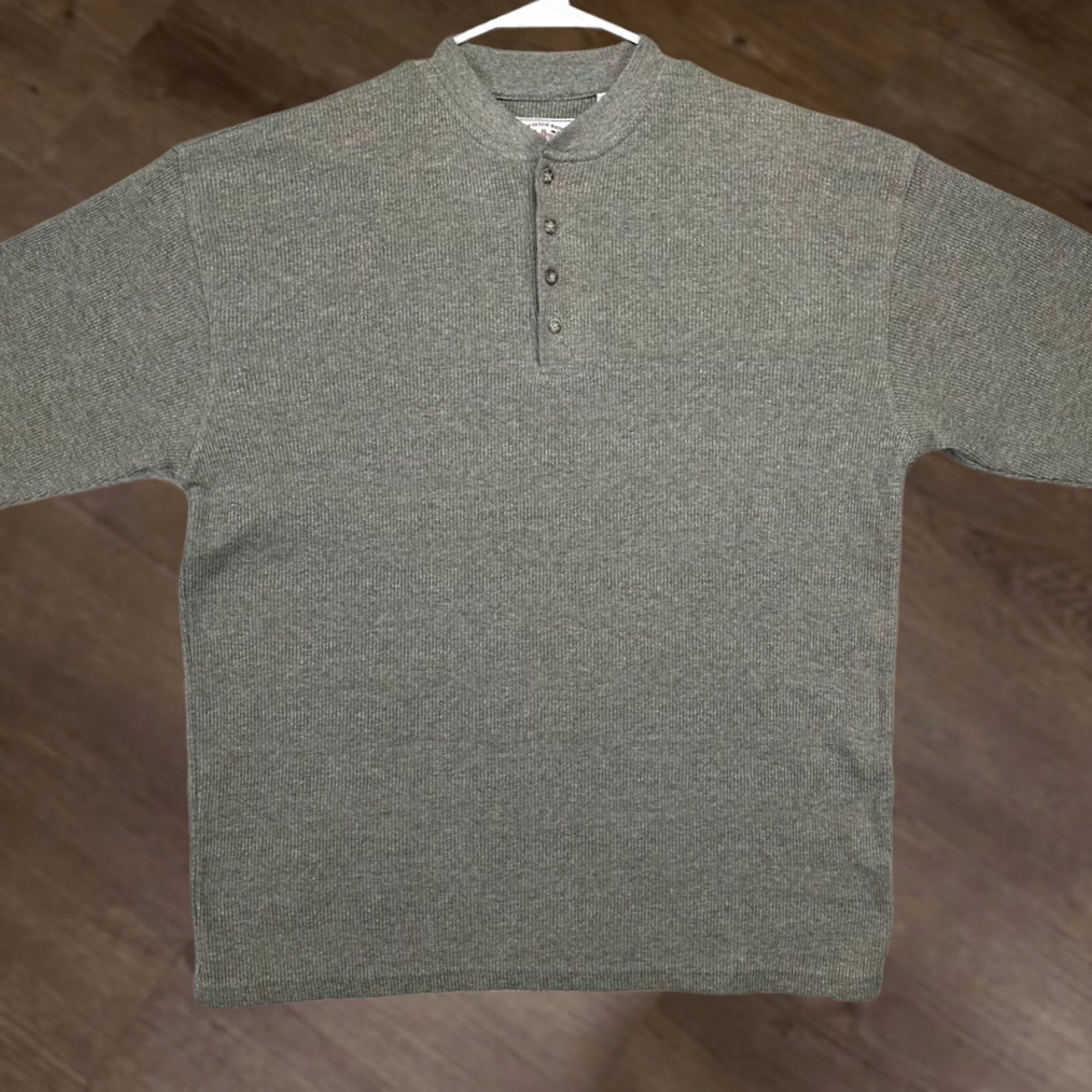 Bugle Boy VINTAGE Bugle Boy Sweater Mens Large Green Henley Thermal Waffle-Knit Pullover Size US L / EU 52-54 / 3 - 1 Thumbnail